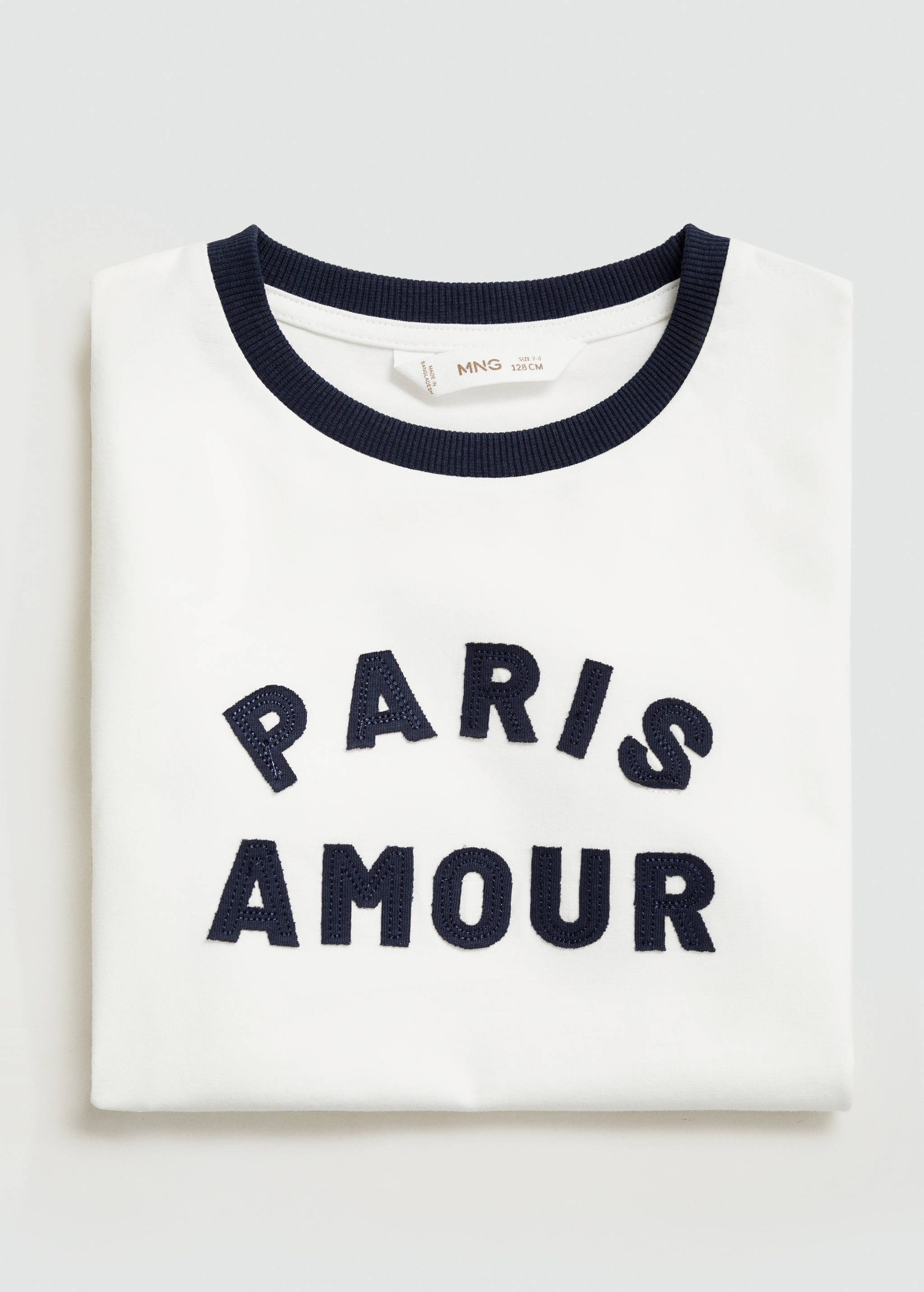 Contrast neck t-shirt - Details of the article 0