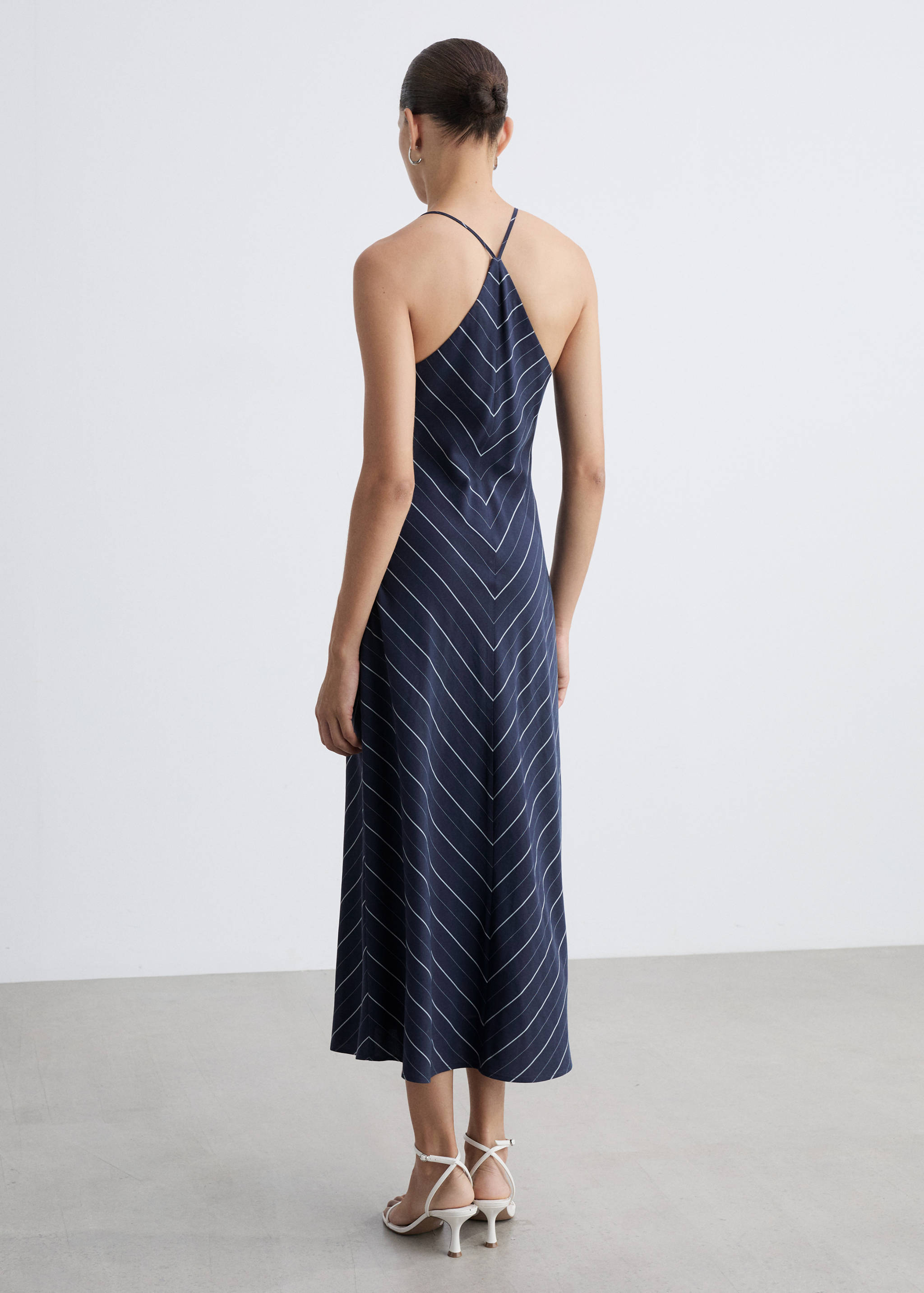 Striped lyocell dress - Reverse of the article