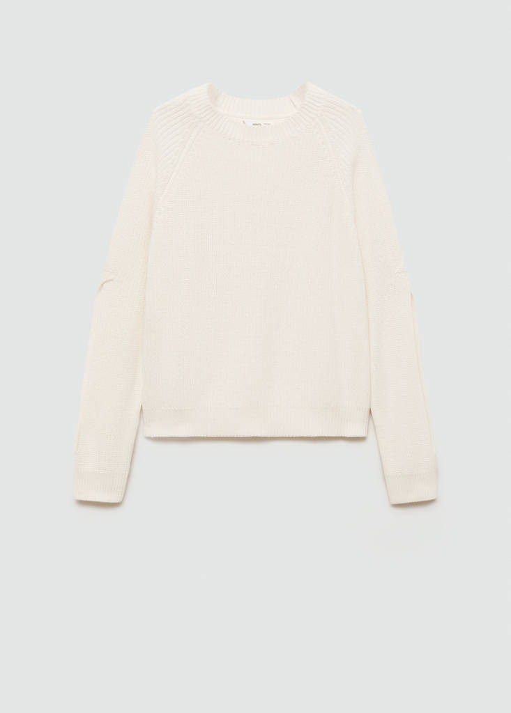 Knitted sweater with openings — Off White