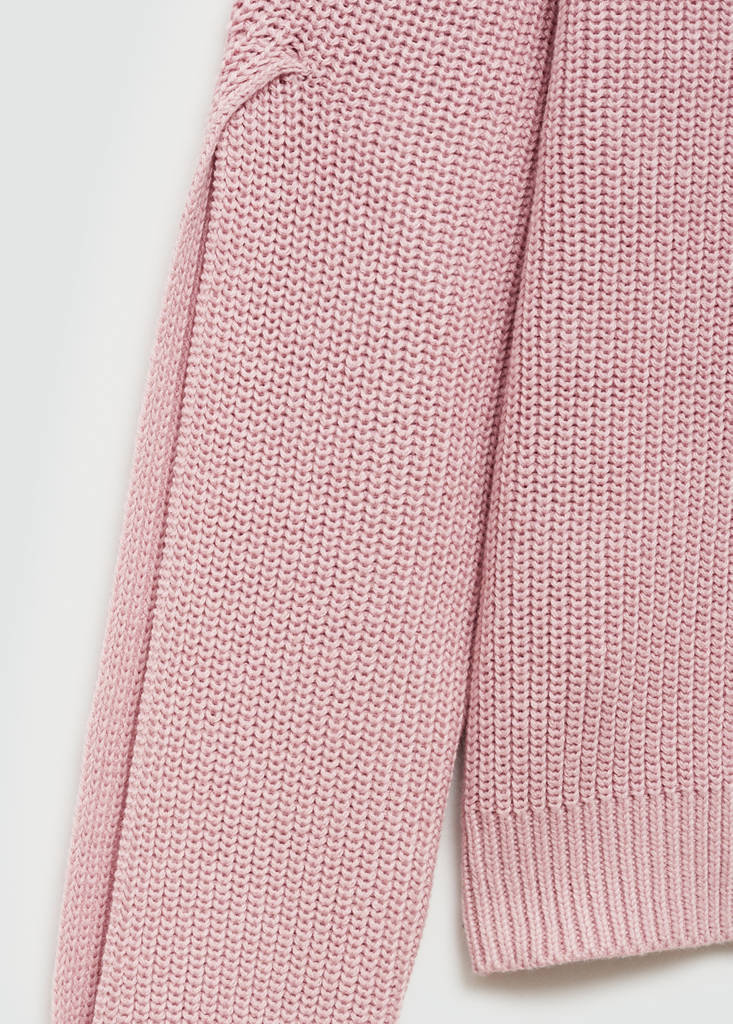 Knitted sweater with openings — Pale Pink