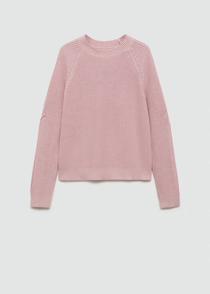 Knitted sweater with openings — Pale Pink