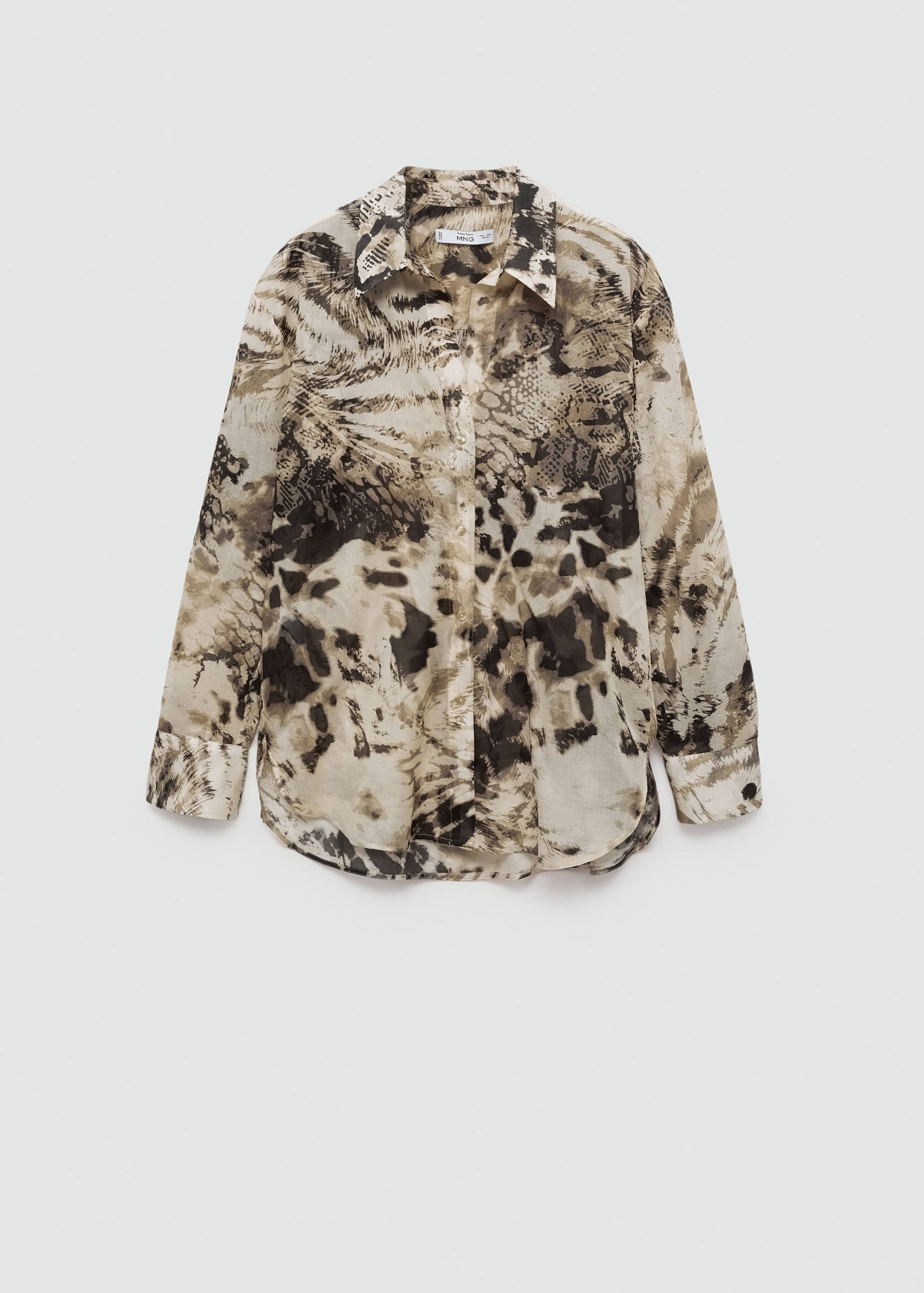 Semi-transparent animal-print shirt - Article without model