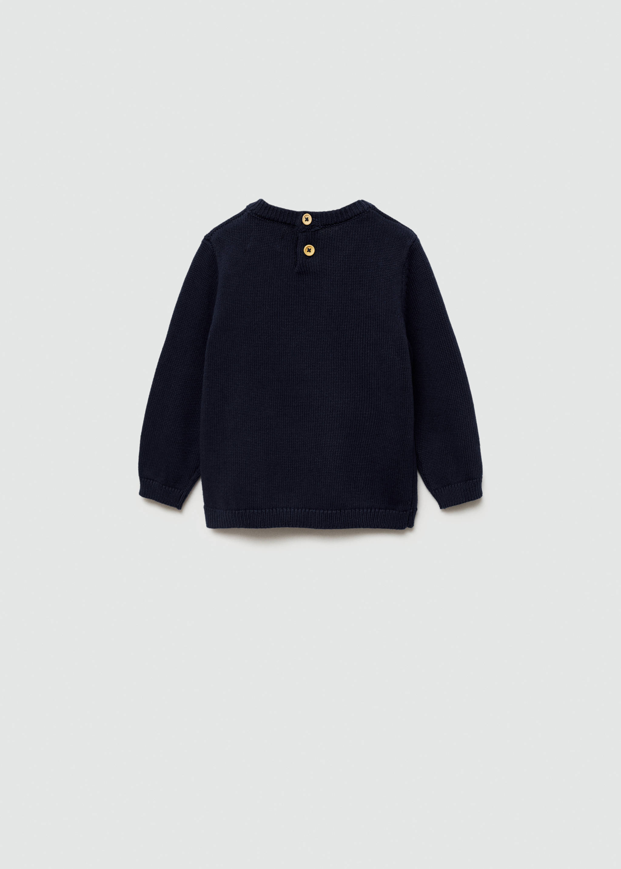 Round-neck knitted sweater - Reverse of the article