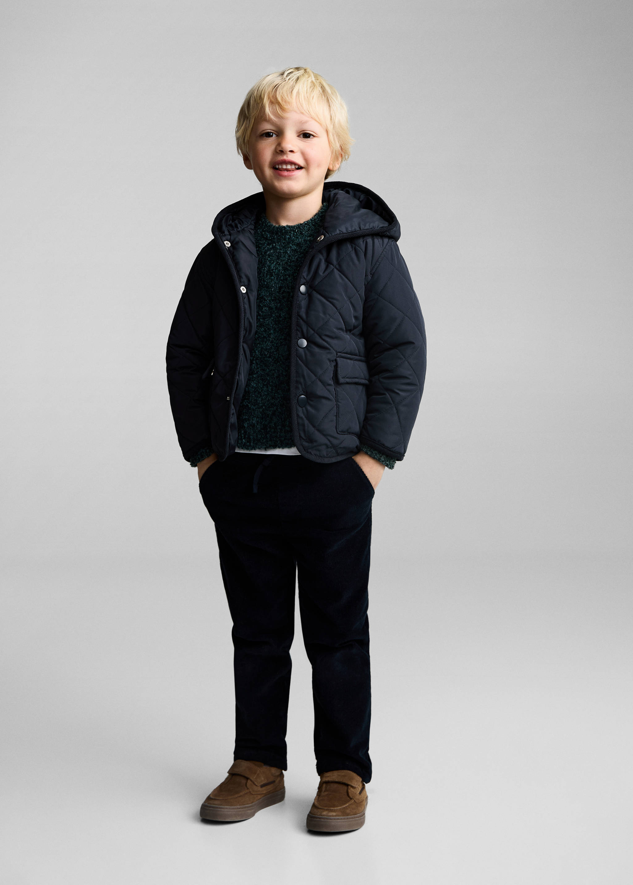 Rhombus quilted jacket - General plane