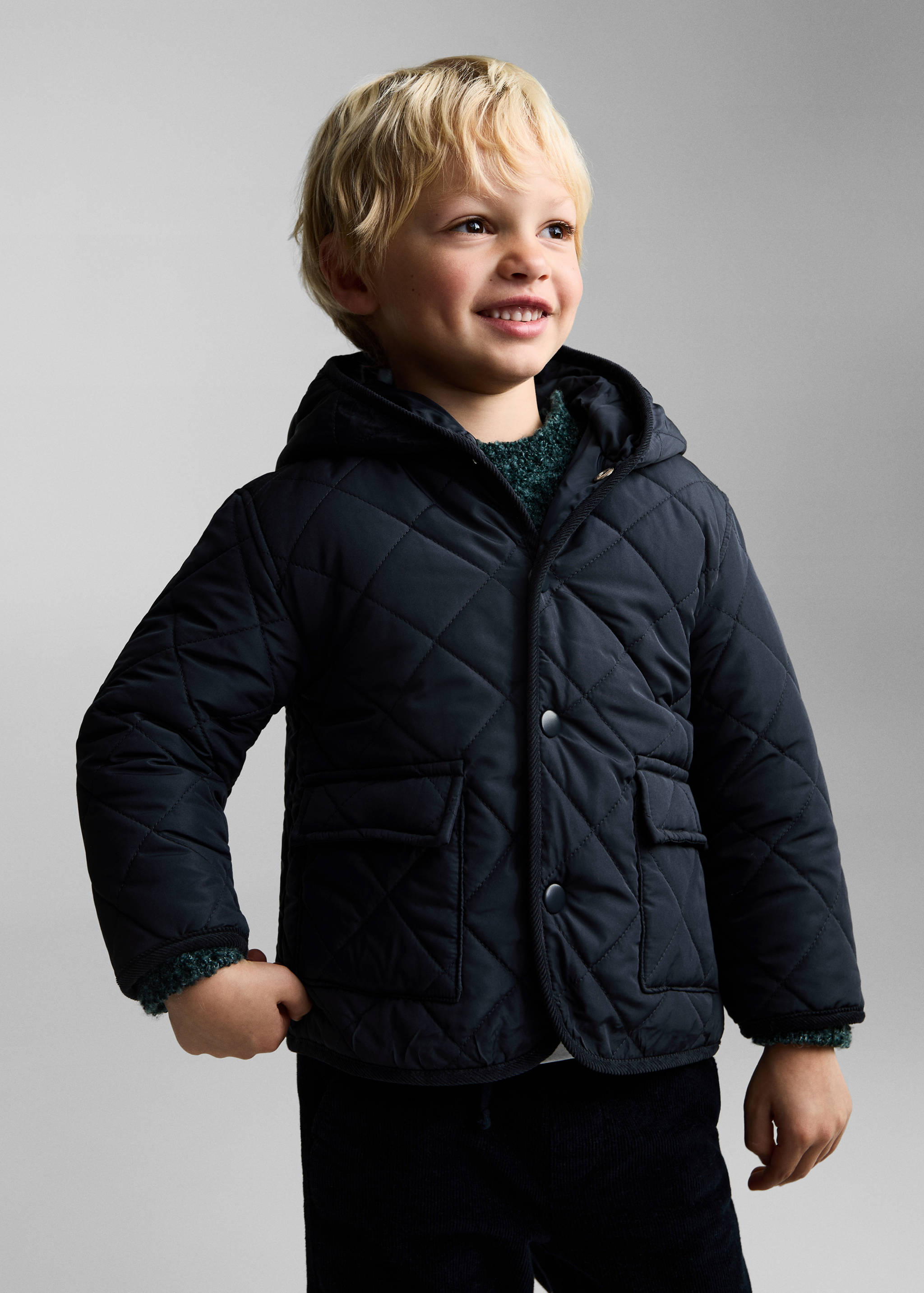 Rhombus quilted jacket - Medium plane