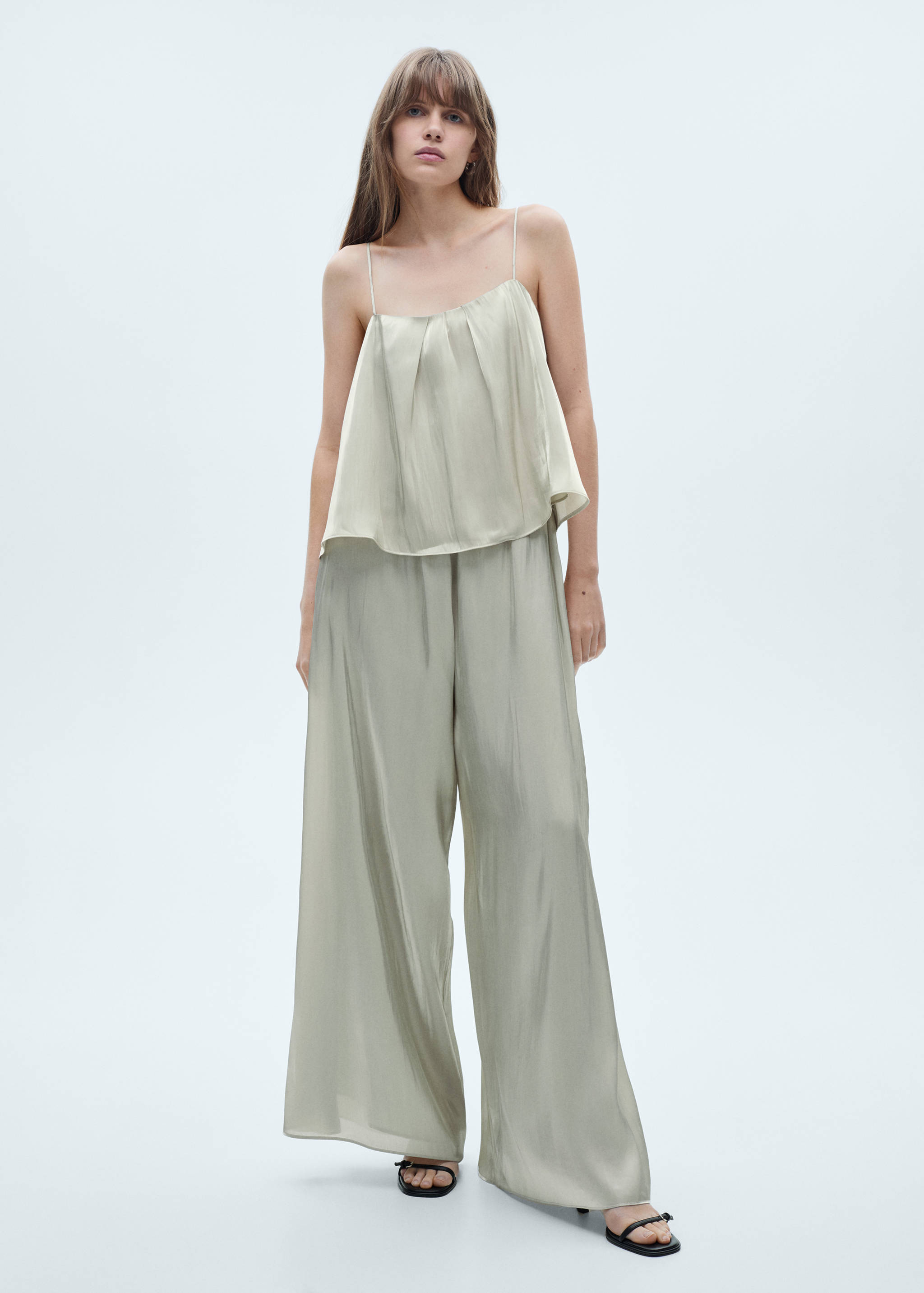 Satin top with straps - General plane