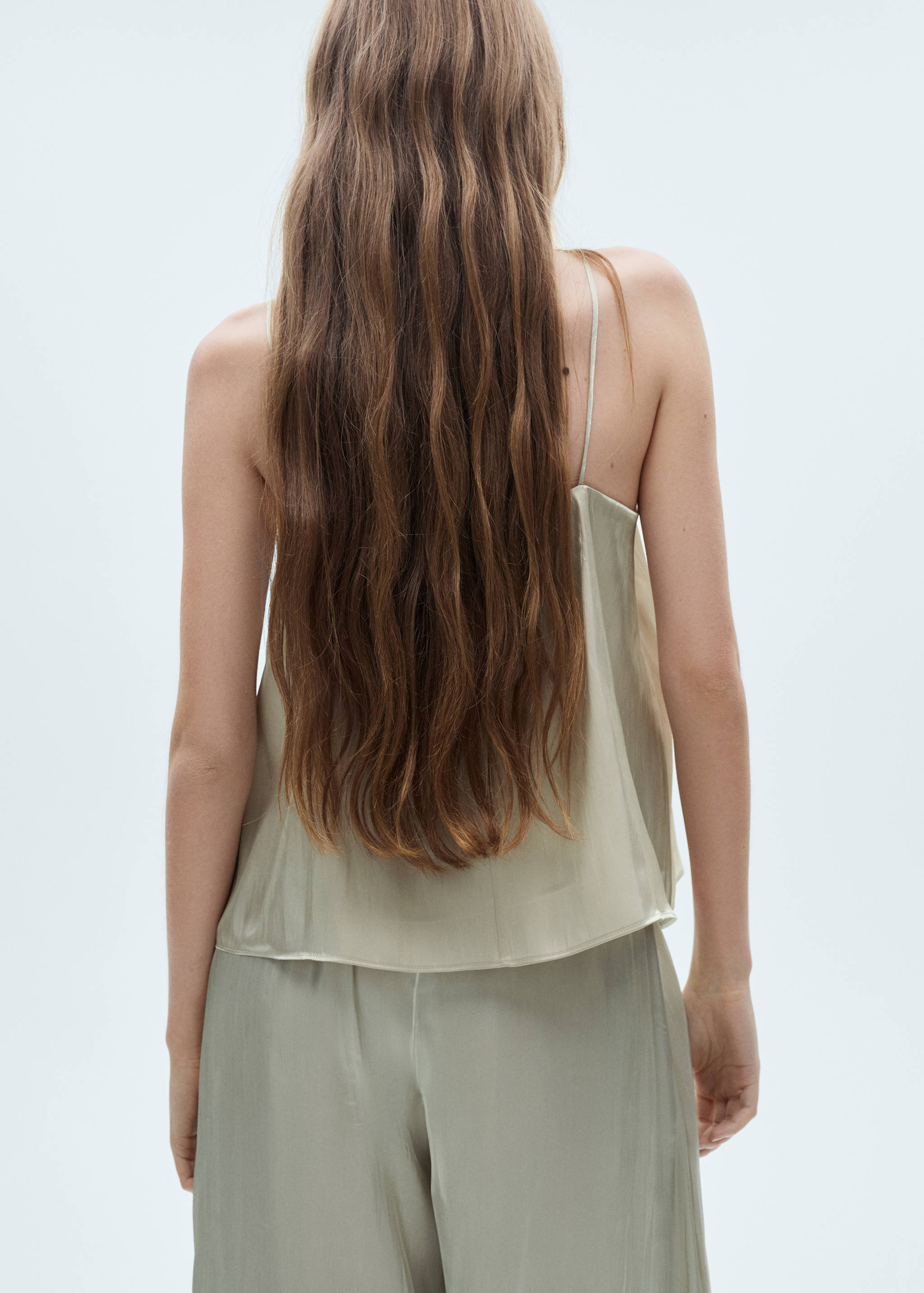 Satin top with straps - Reverse of the article