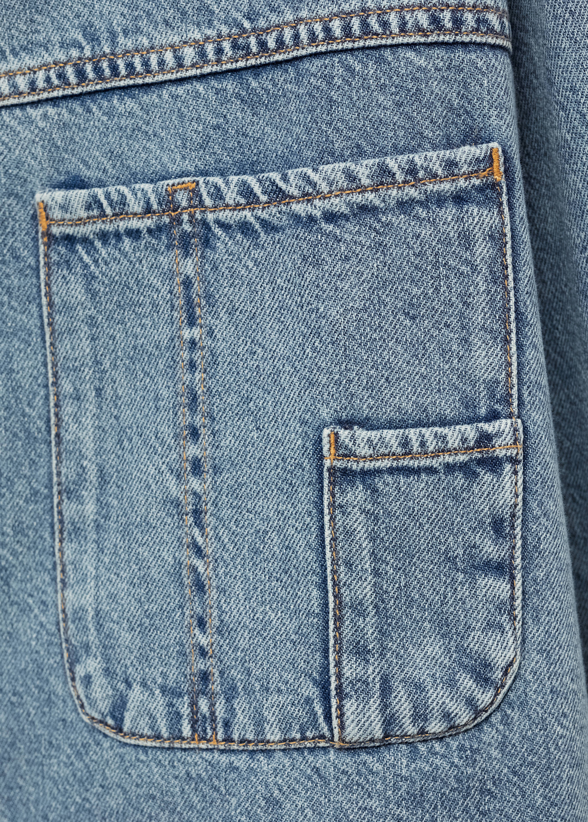 Верхняя рубашка из денима с необработанным низом - Деталь изделия 0