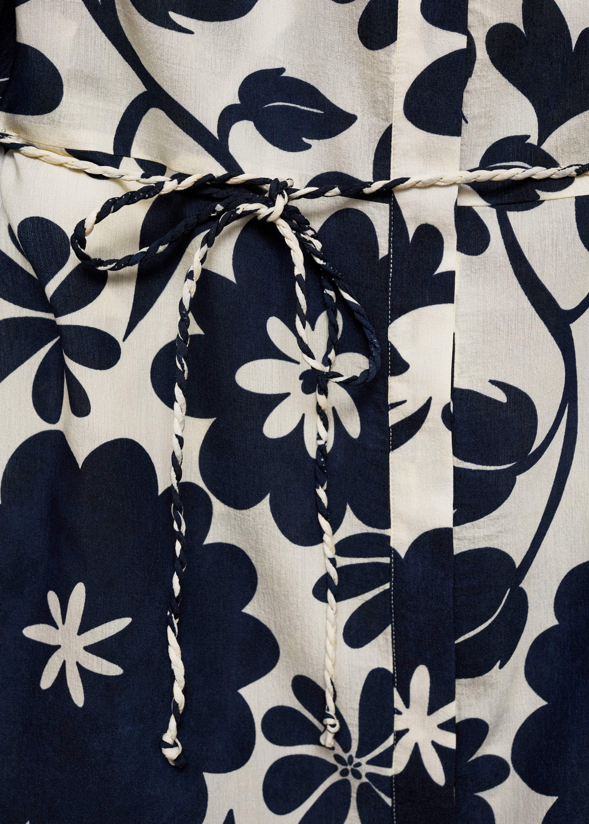 短款花朵印花连衣裙 - null