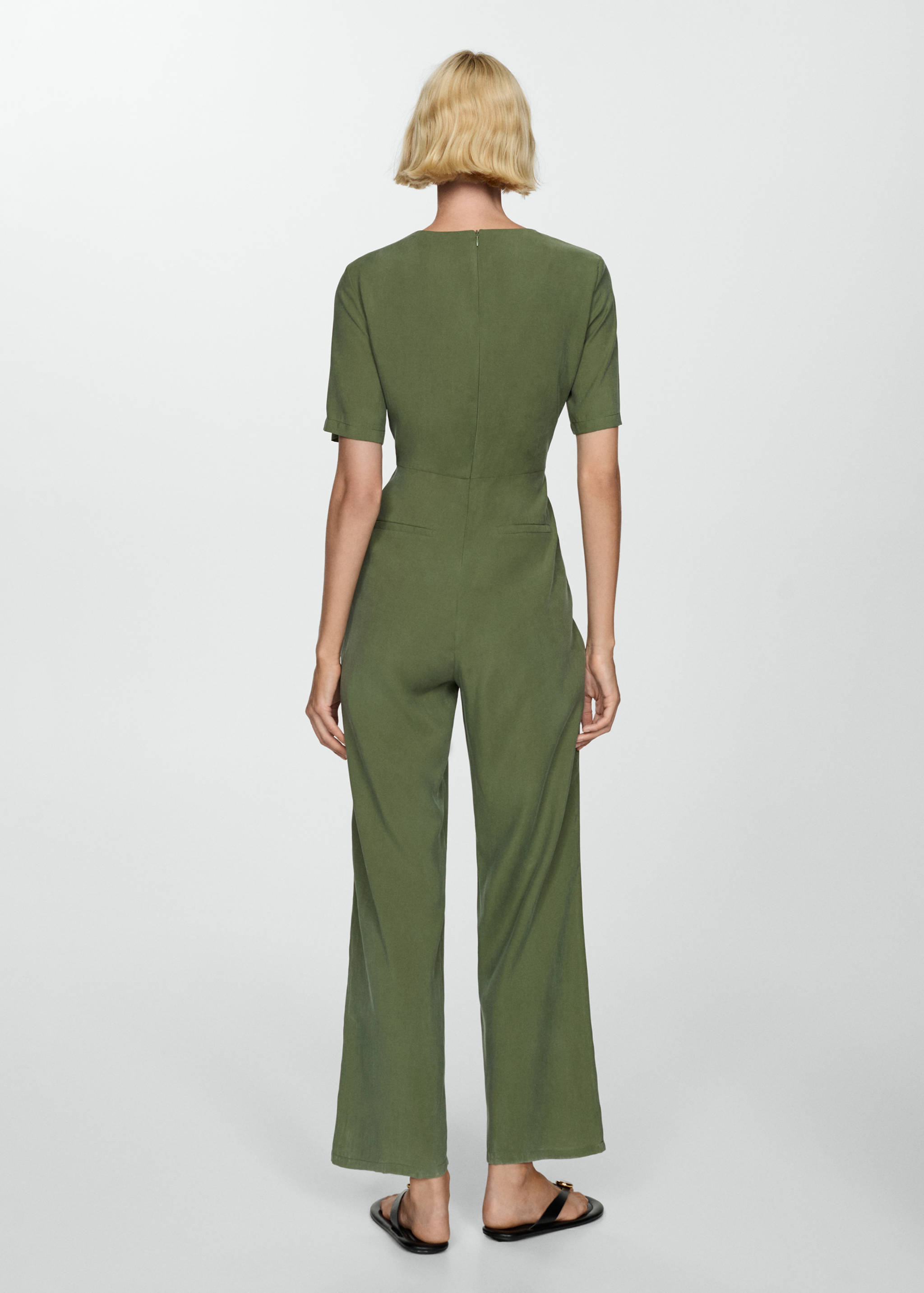Knotted modal jumpsuit - Reverse of the article