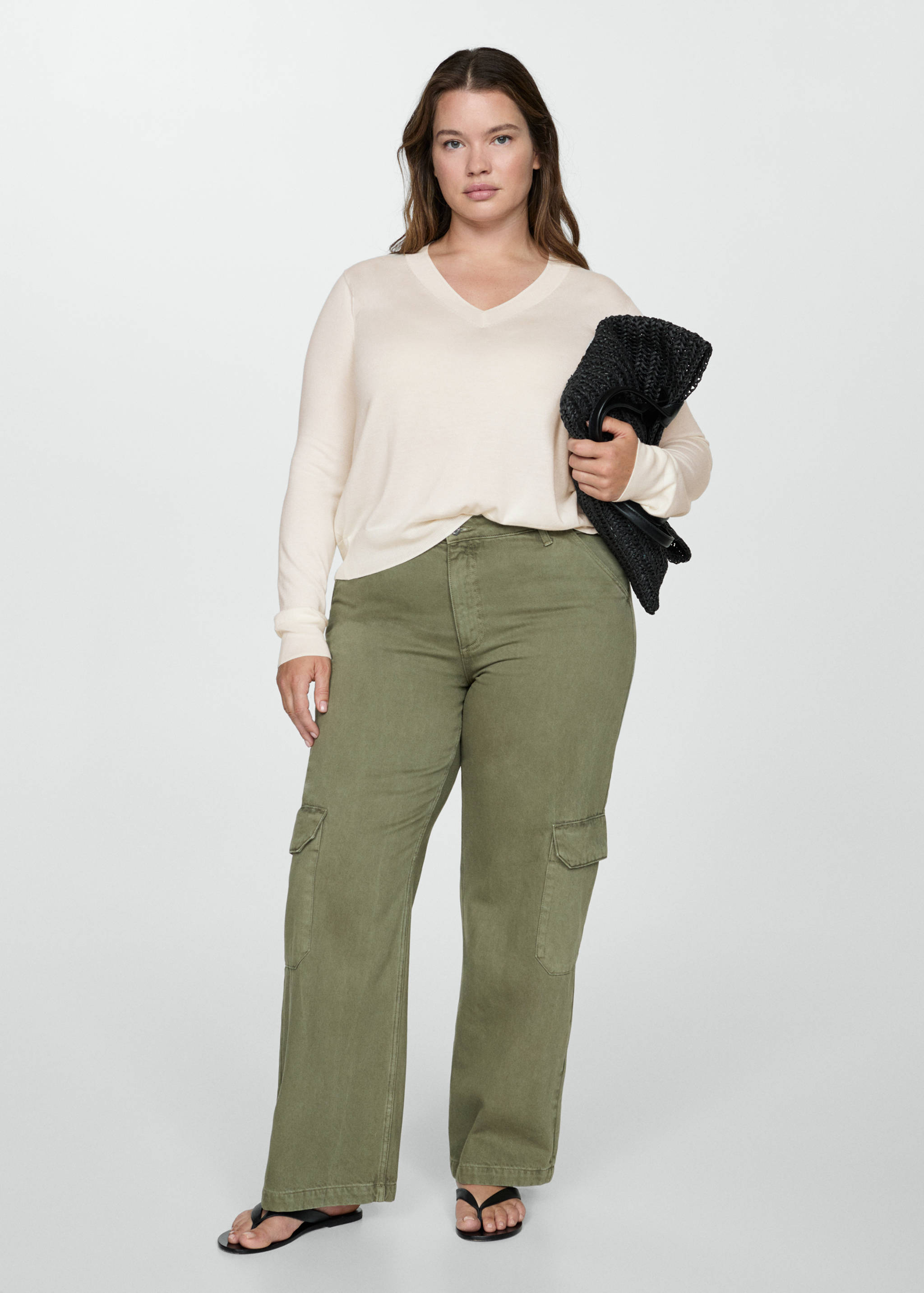 Pull-over maille fine col V - Détail de l'article 3