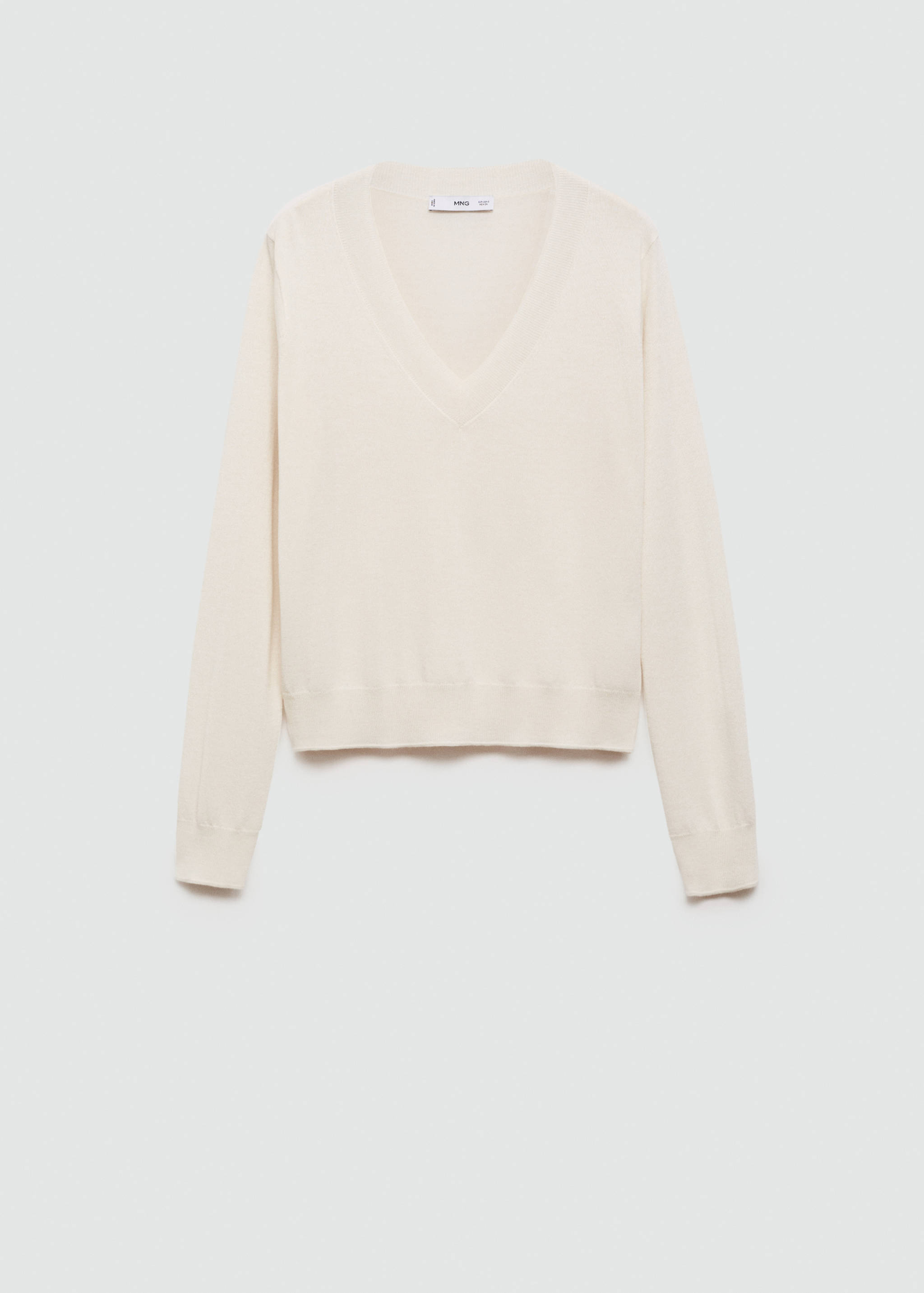 Fine-knit V-neck sweater - Article without model