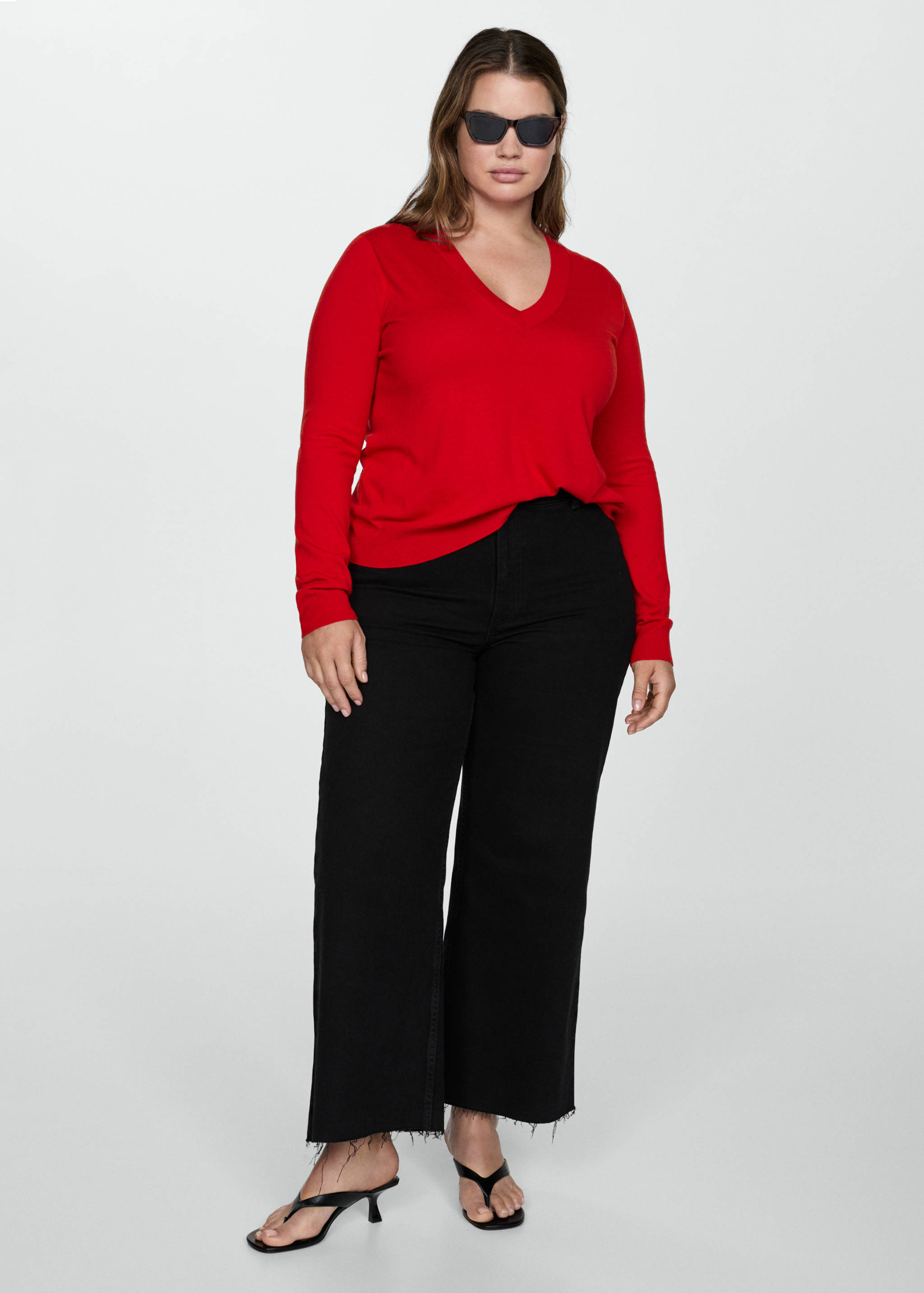 Pull-over maille fine col V - Détail de l'article 3