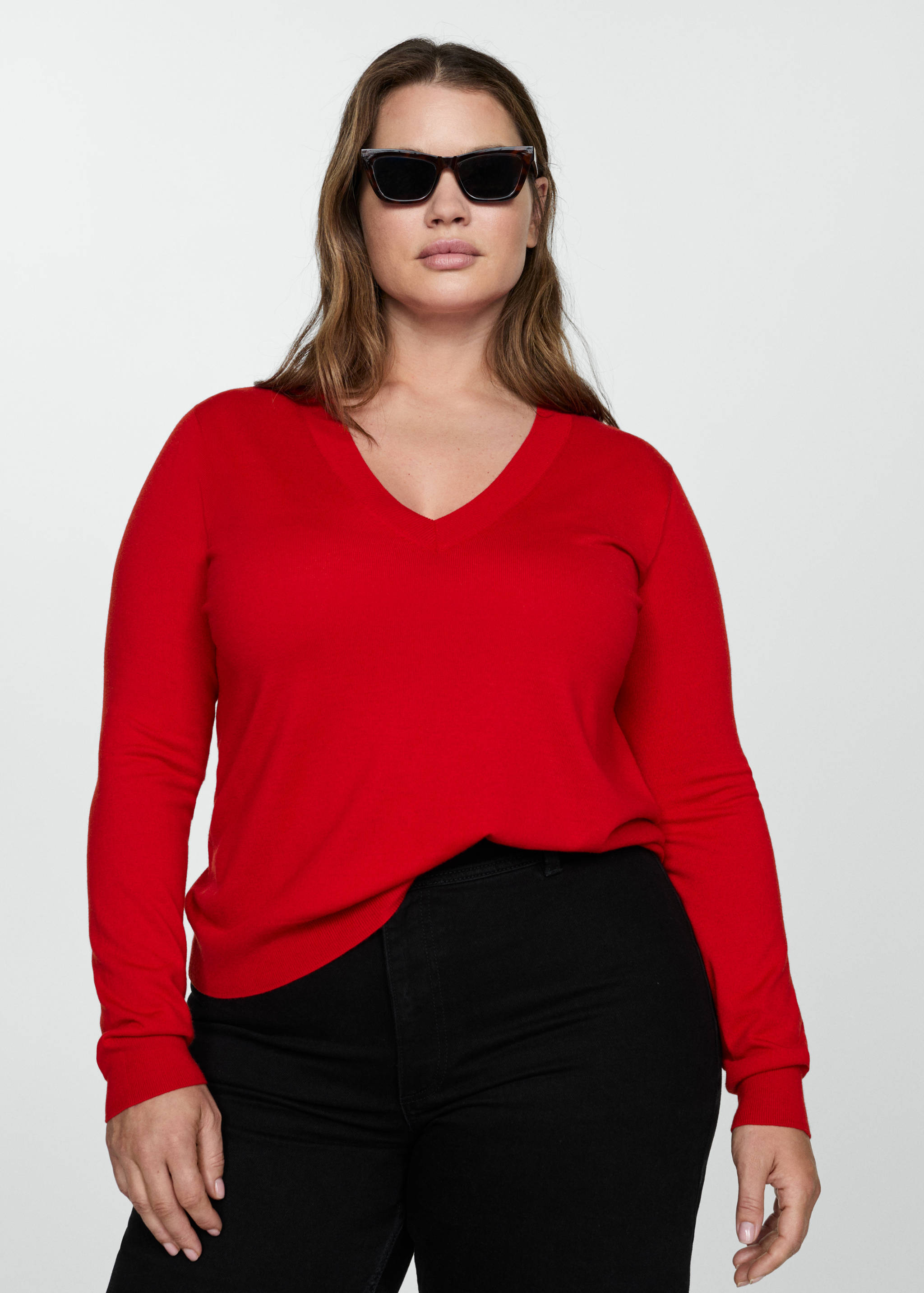 Pull-over maille fine col V - Détail de l'article 5