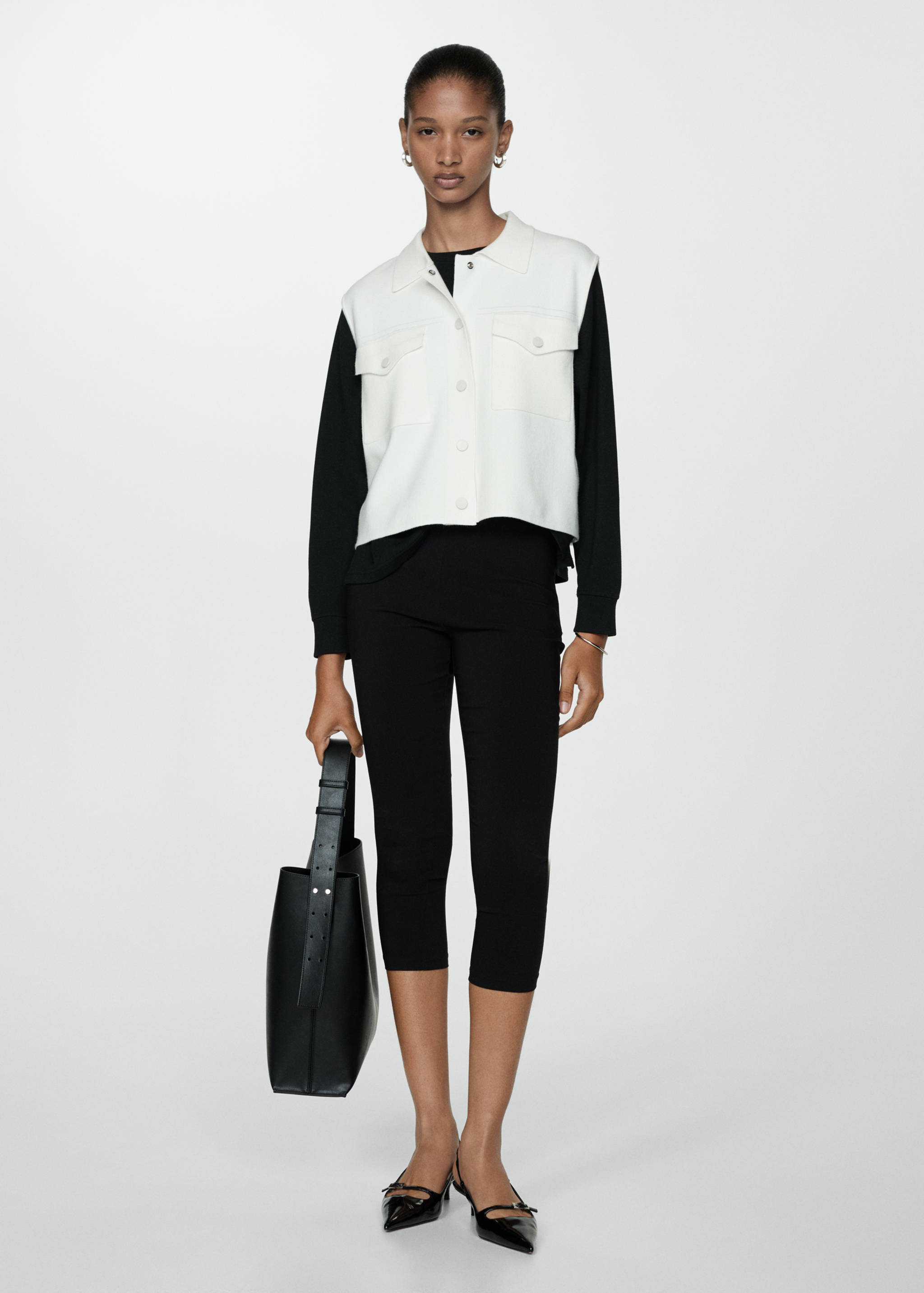 Gilet maille poches - Plan général