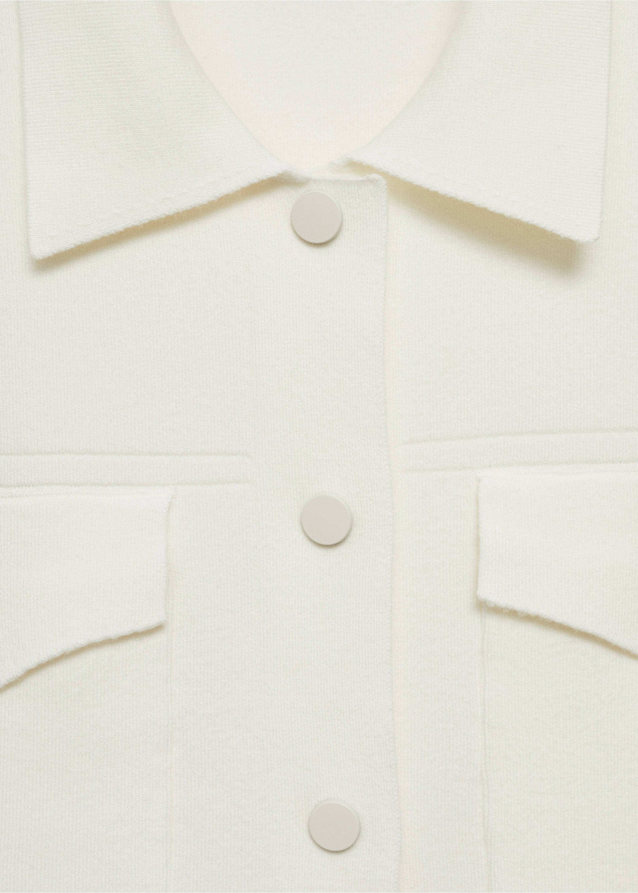 Knitted waistcoat with pockets - Details of the article 0, Ecru. Ref: 77054022-00.