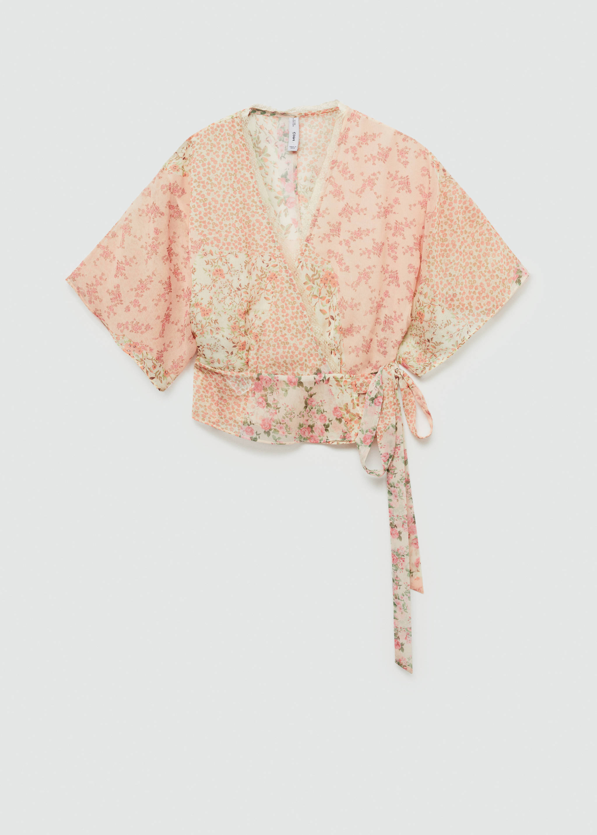 Floral print crossover blouse - Article without model
