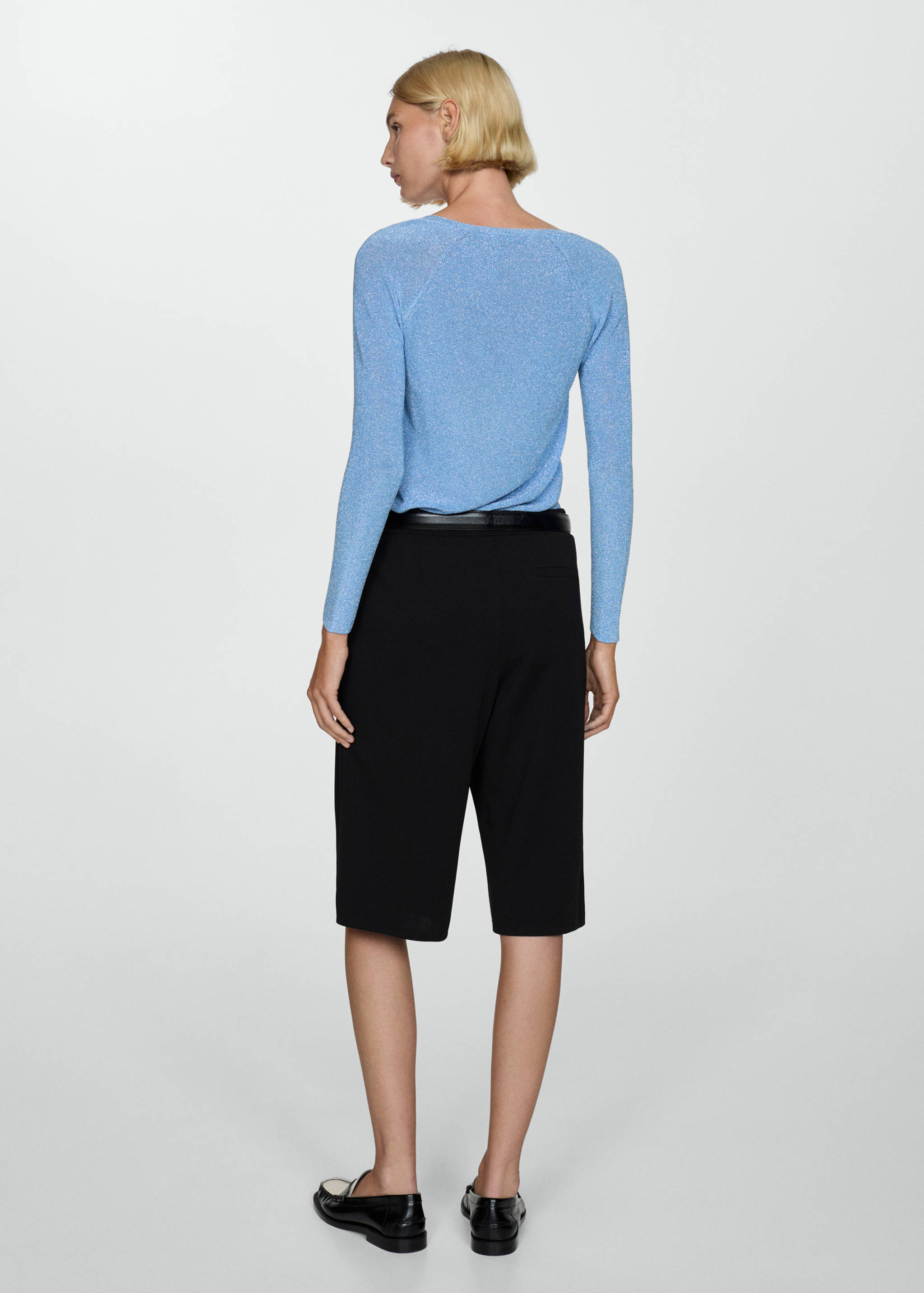 V-neck lurex sweater - Reverse of the article