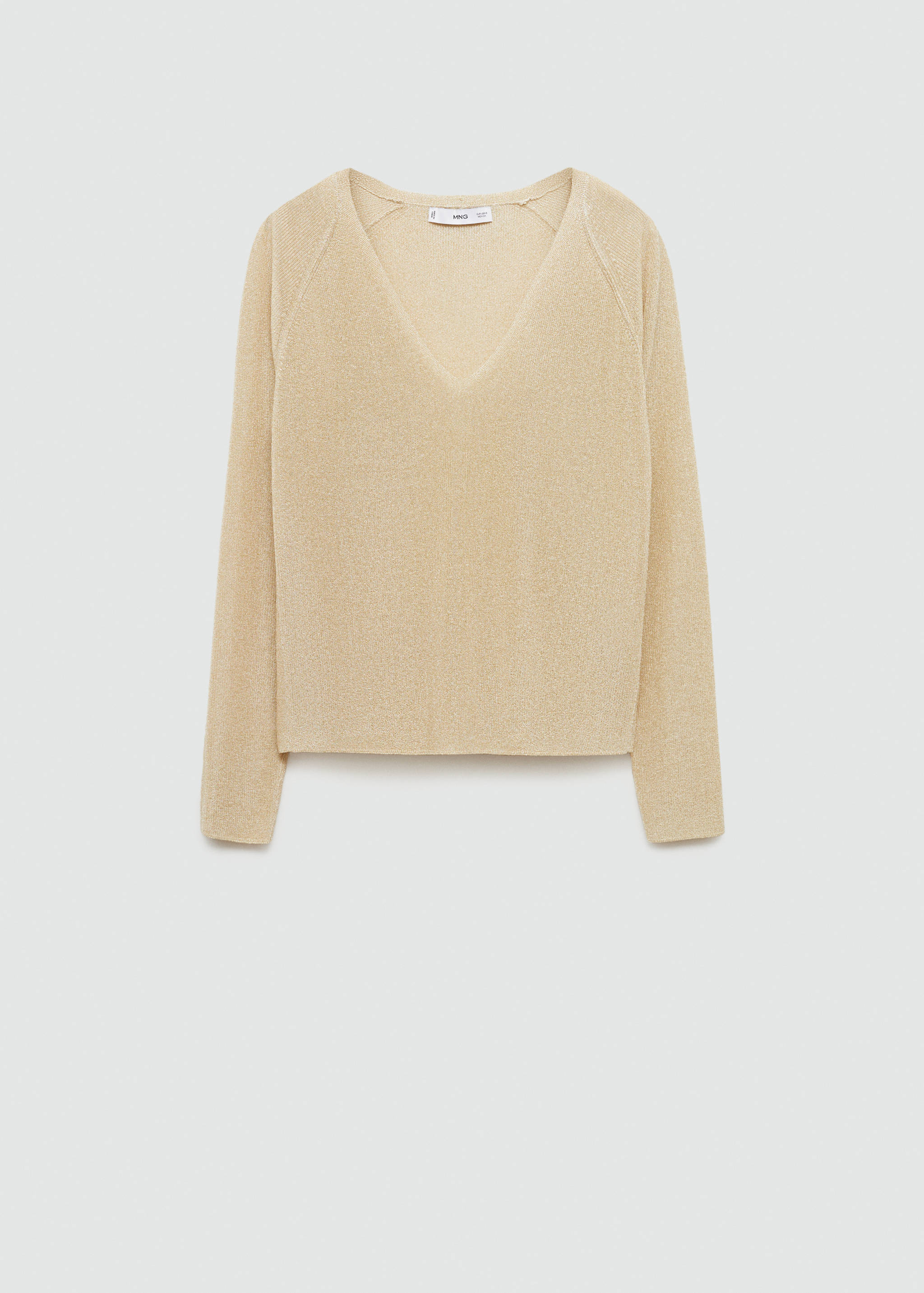 V-neck lurex sweater - Article without model
