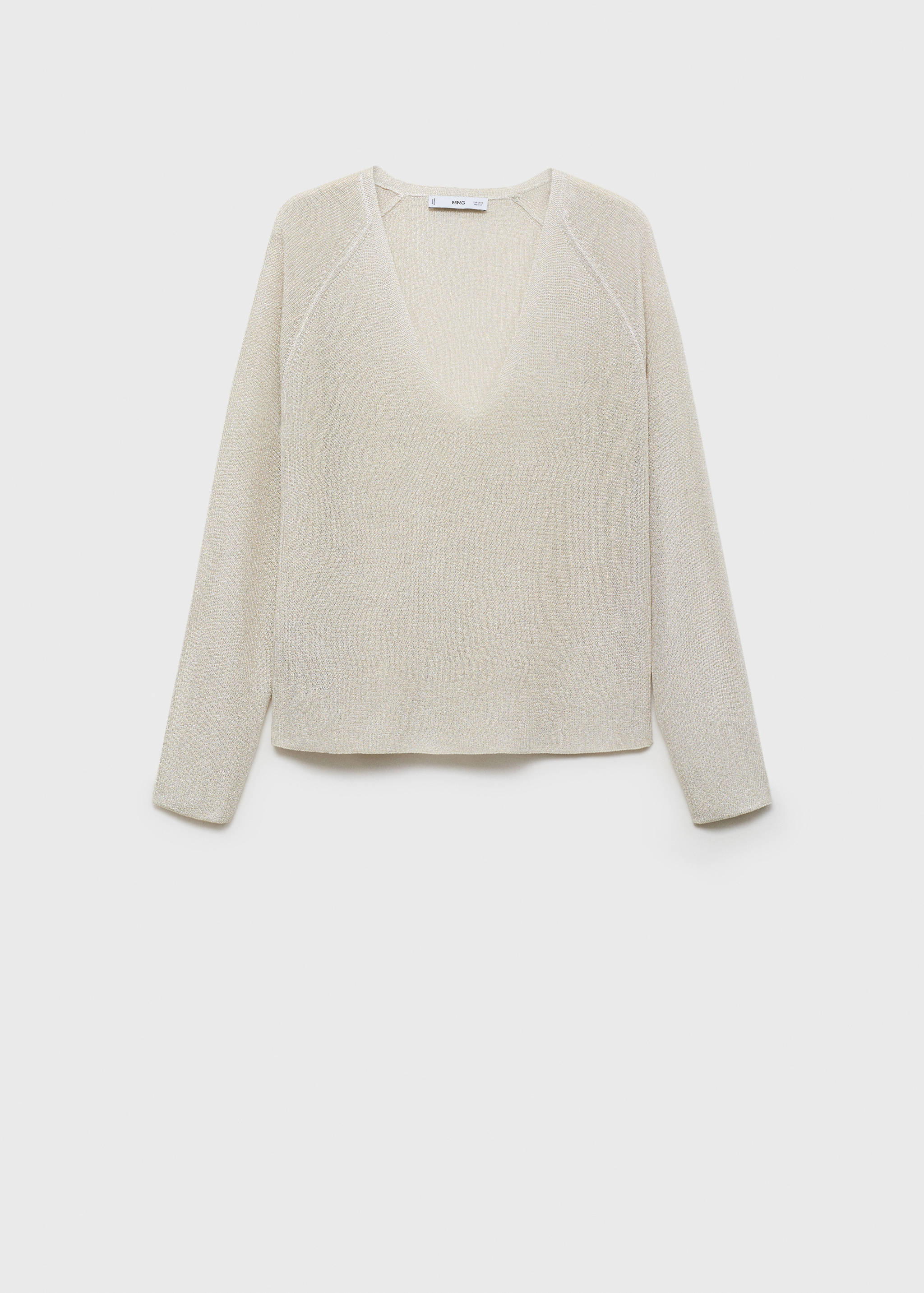 V-neck lurex sweater - Article without model