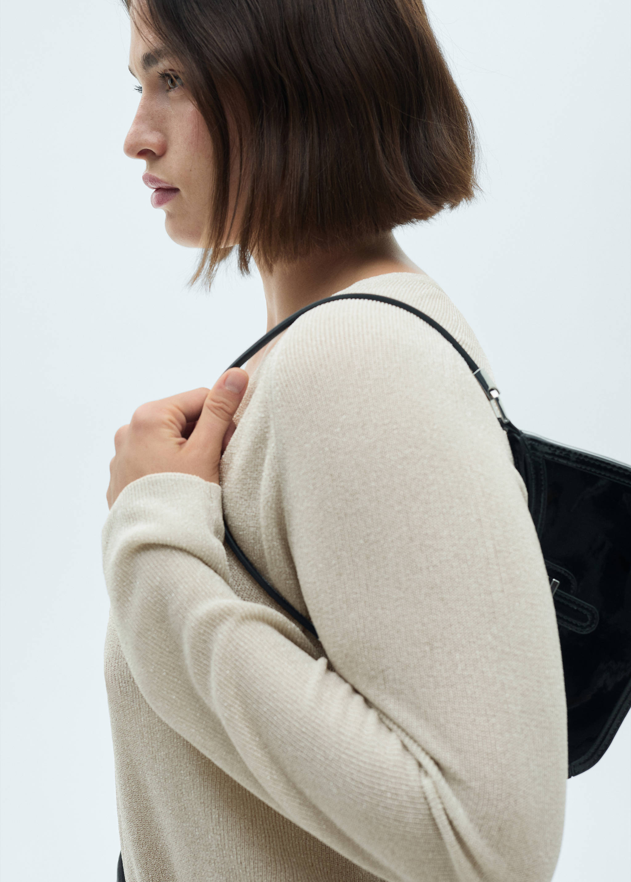 V-neck lurex sweater - Details of the article 4