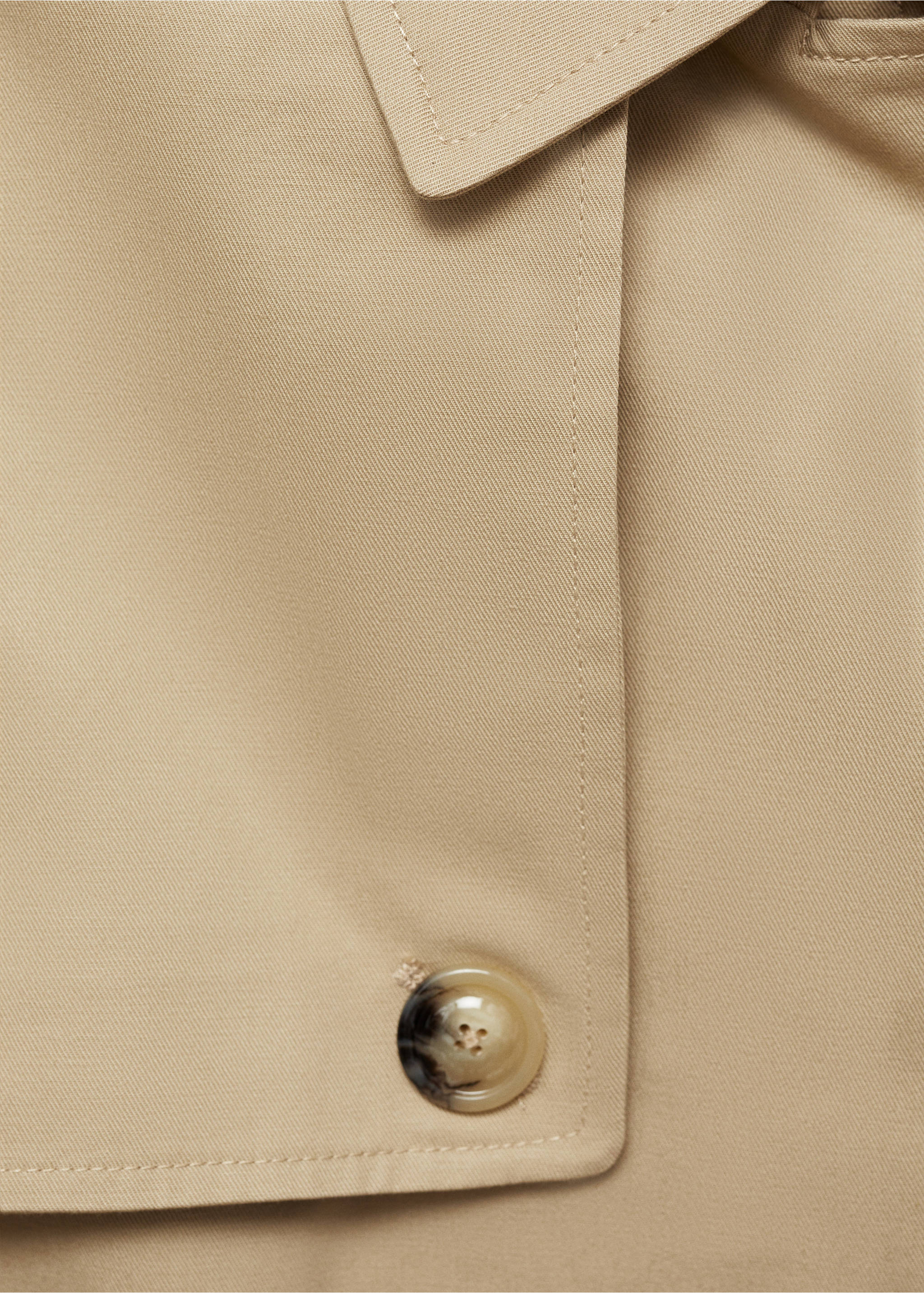 Classic trench coat with belt - Details of the article 8, Beige. Ref: 77054028-00.