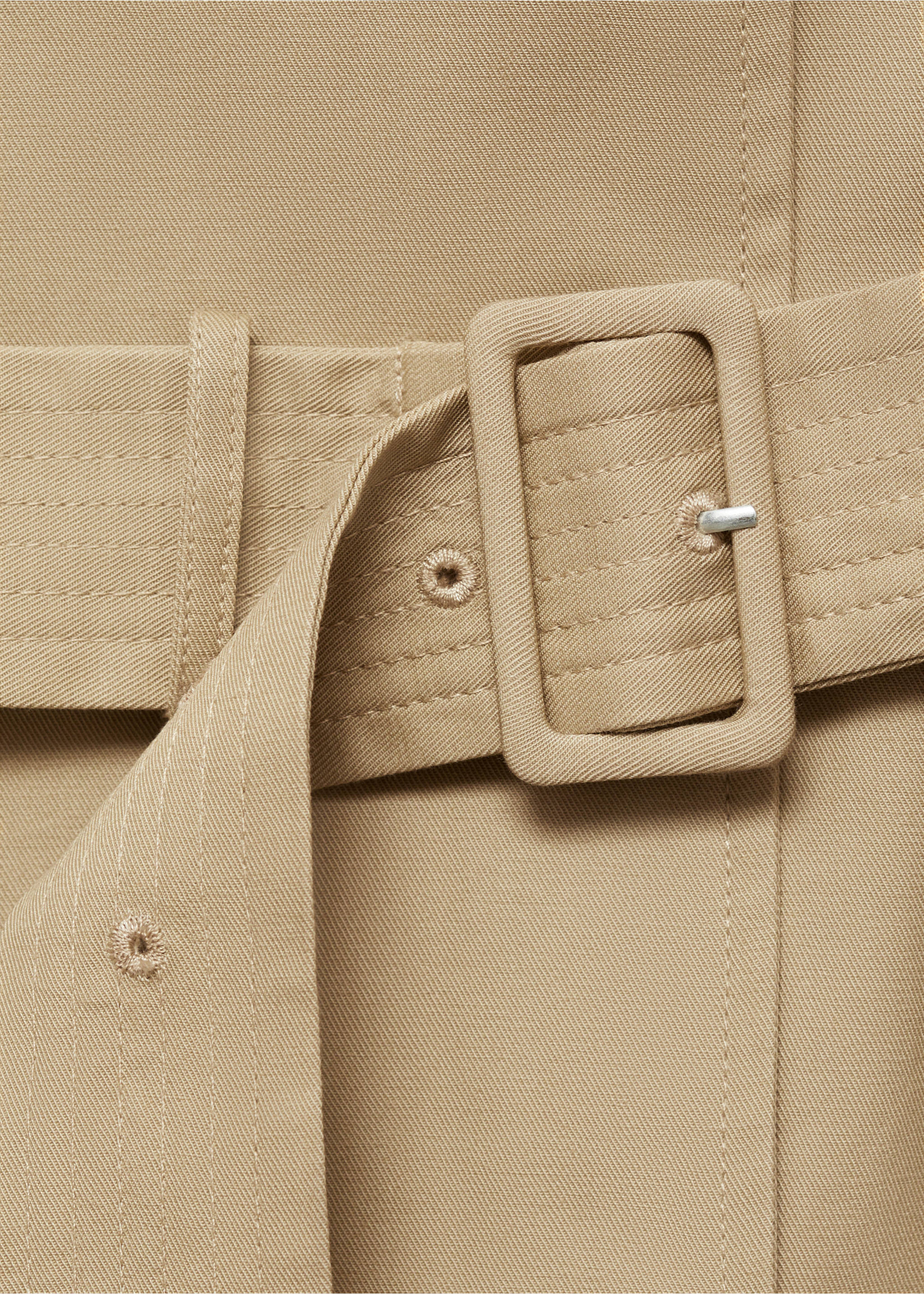 Classic trench coat with belt - Details of the article 0, Beige. Ref: 77054028-00.
