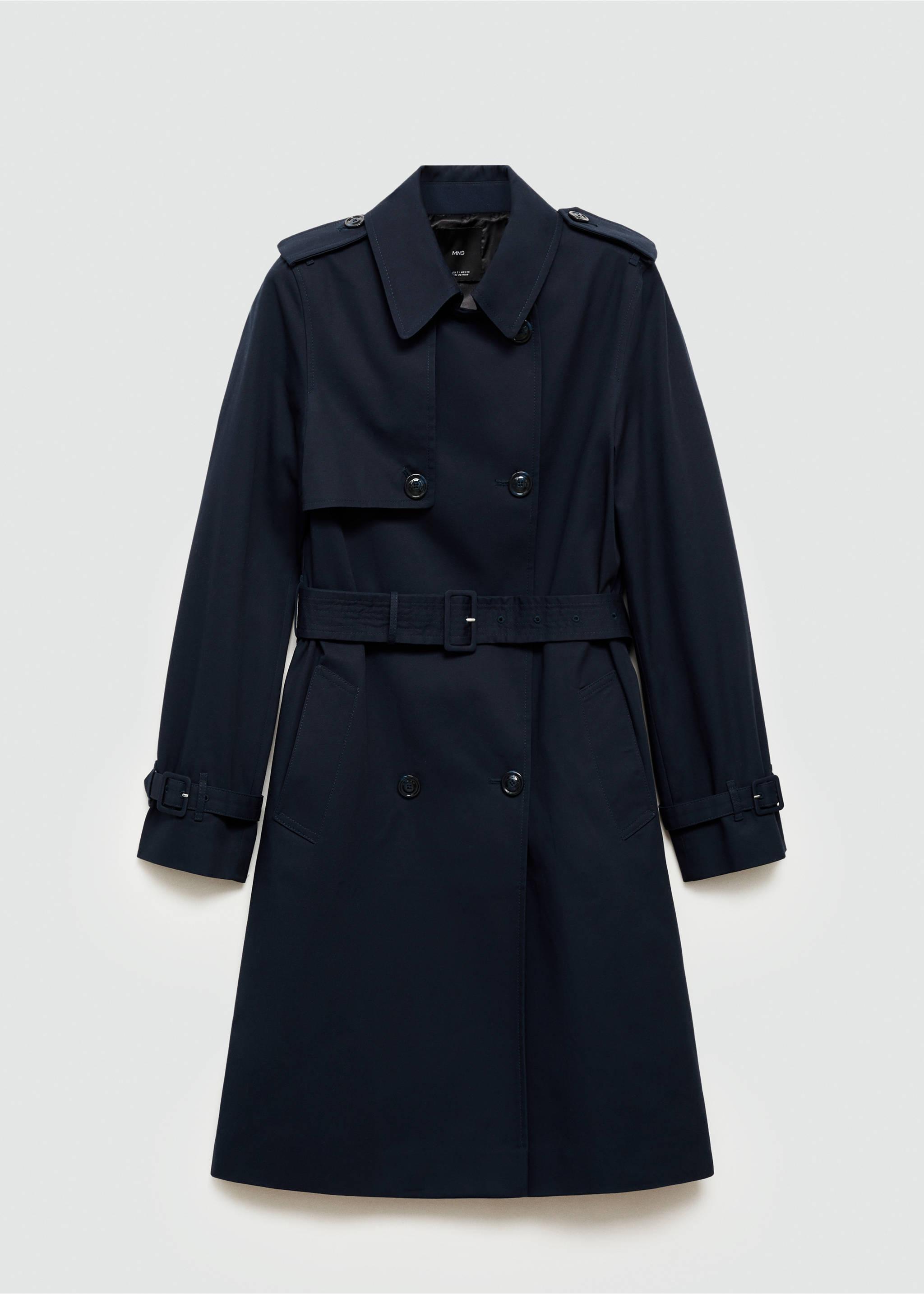 Classic trench coat with belt - Article without model, Dark Navy. Ref: 77054028-00.