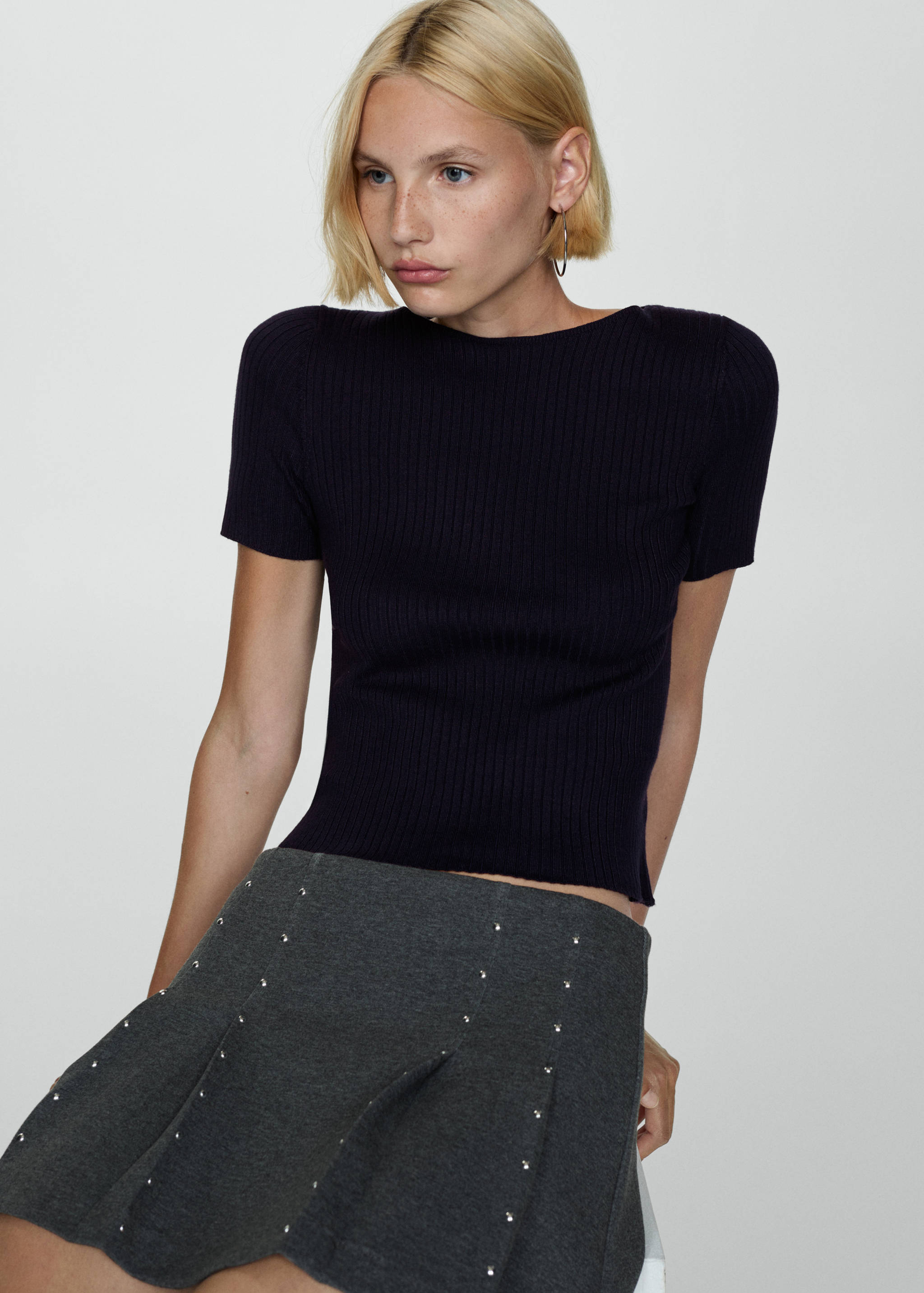 T-shirt maille fine manches courtes - Détail de l'article 2