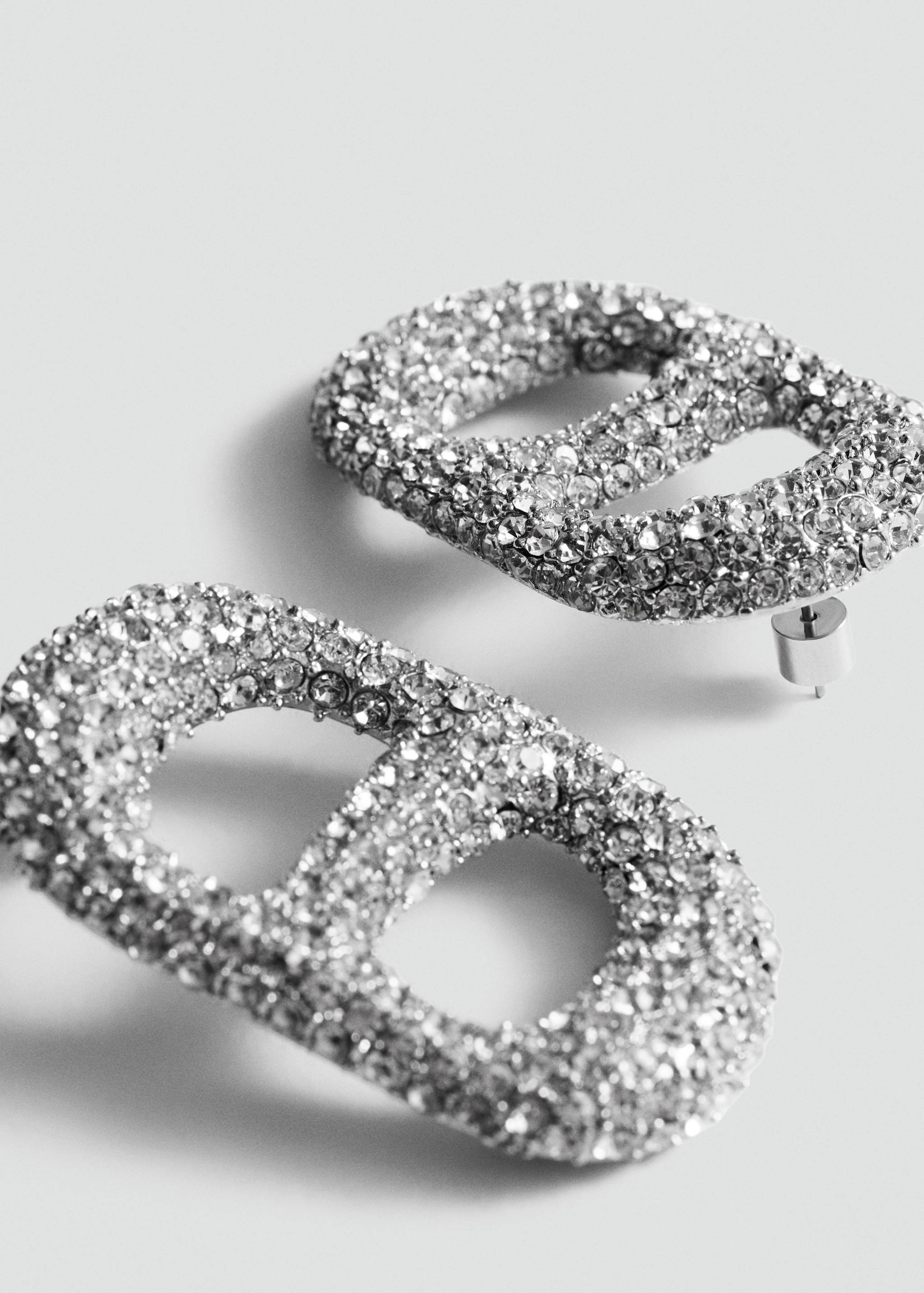 Boucles d’oreilles cristaux à facettes - Plan moyen