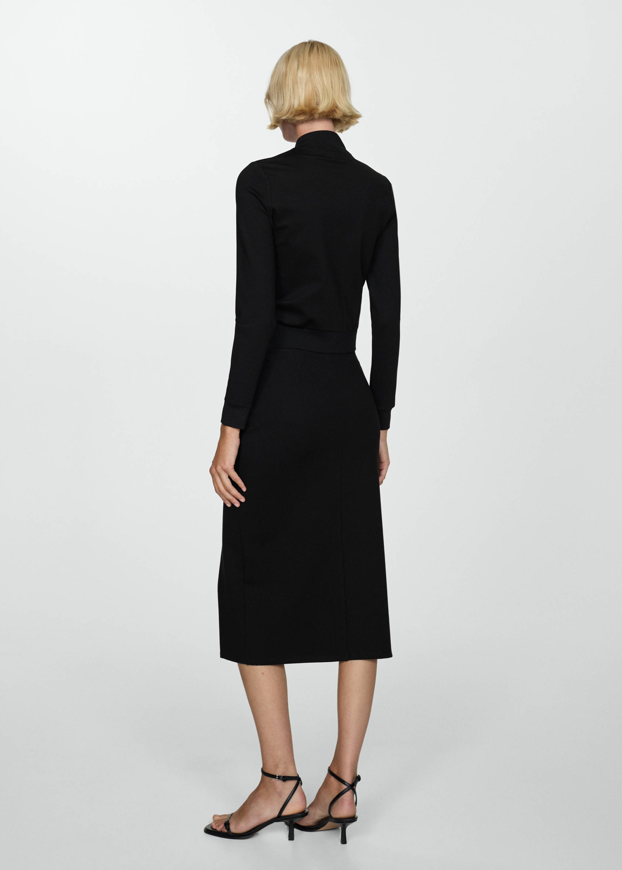 Fitted jacket with double zip - Reverse of the article