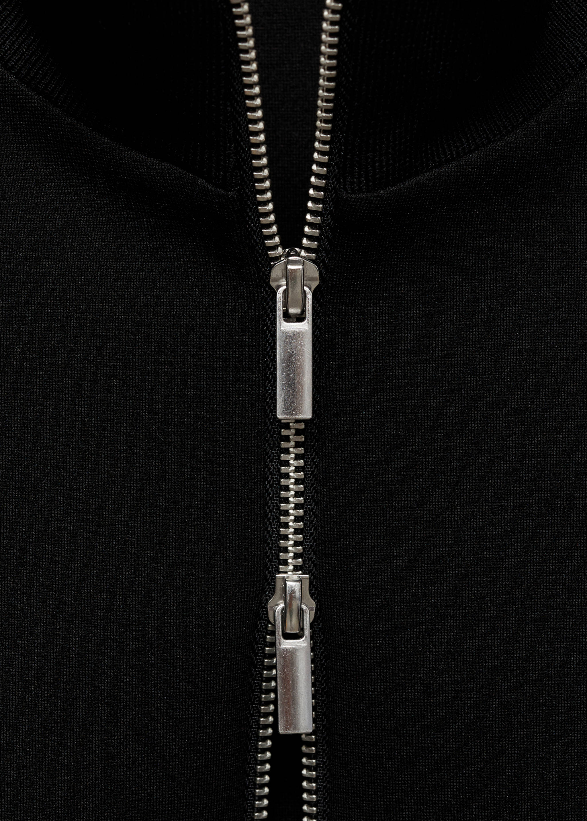 Fitted jacket with double zip - Details of the article 8