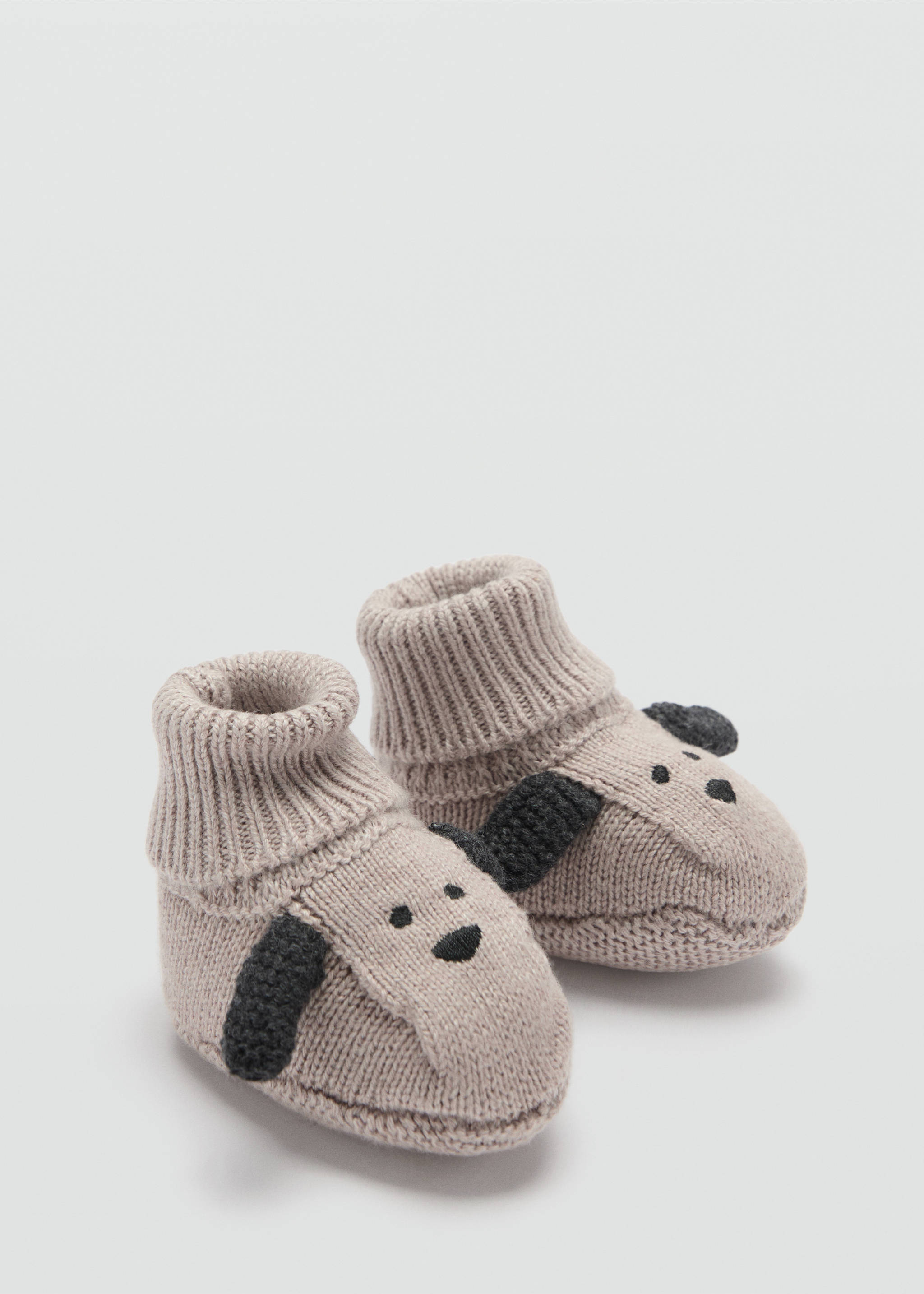 Dog-embroidered cotton socks - Reverse of the article, Medium Brown. Ref: 77054040-00.