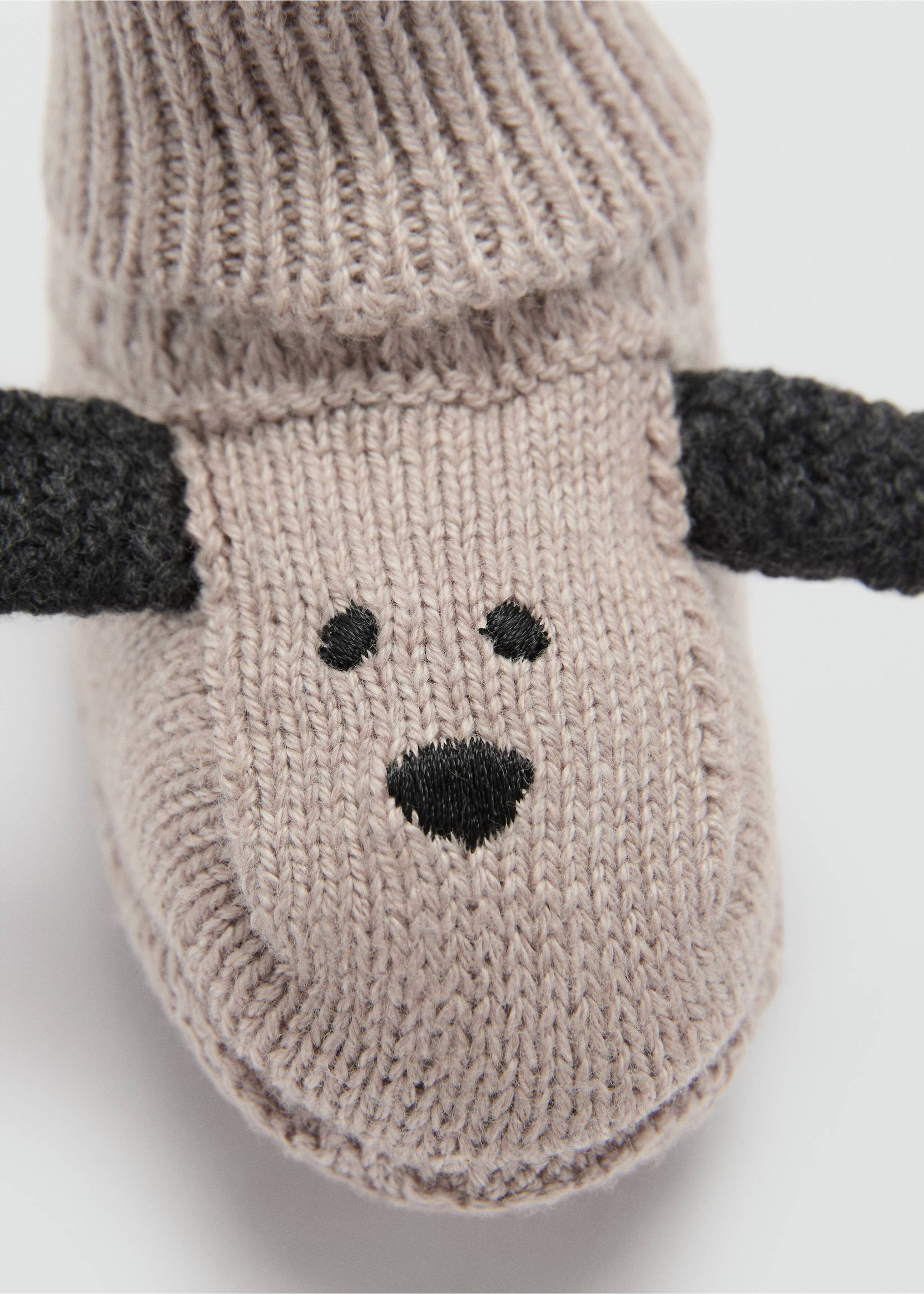 Dog-embroidered cotton socks - Details of the article 0, Medium Brown. Ref: 77054040-00.