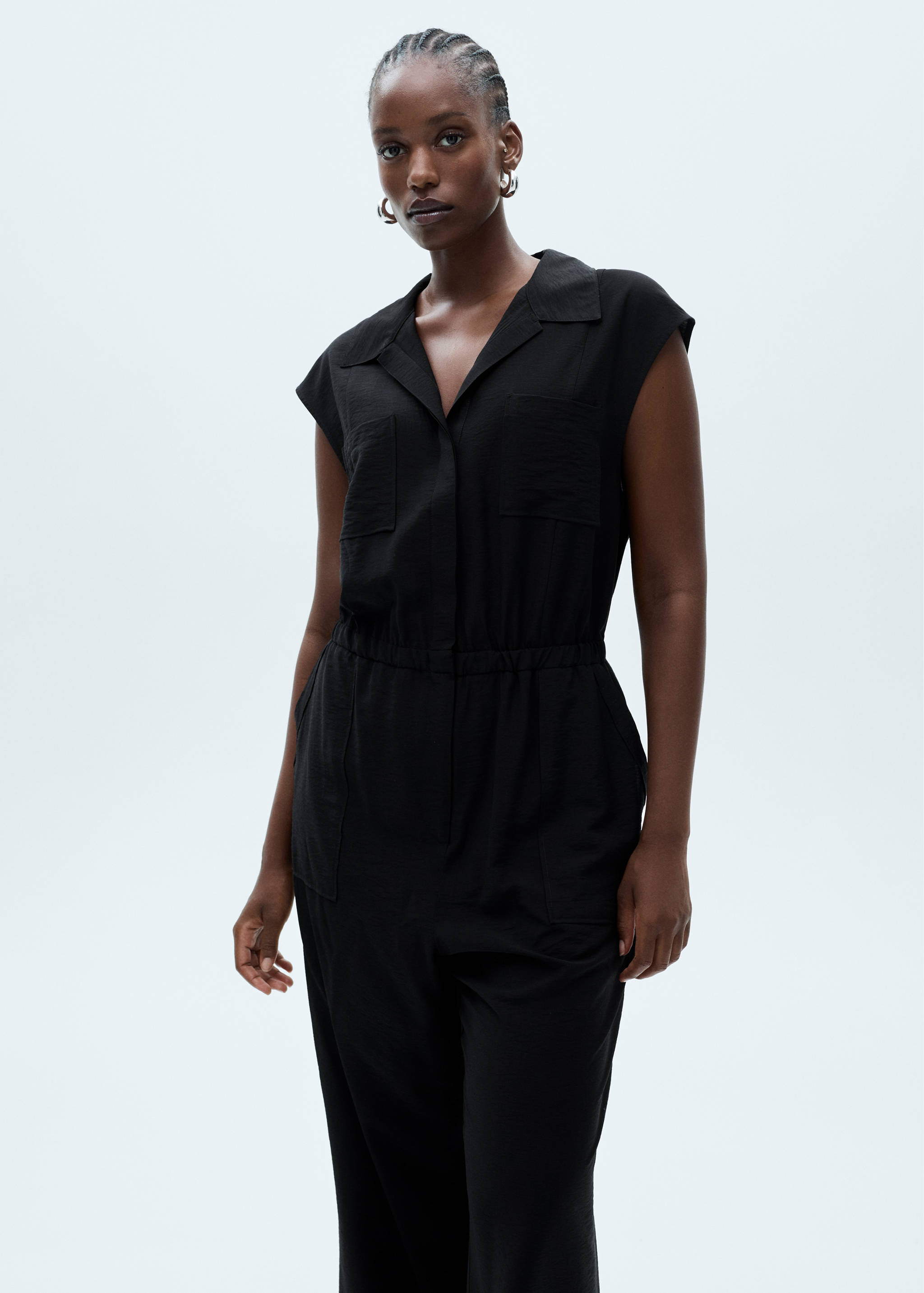 Jumpsuit with pockets and shirt collar - Details of the article 5
