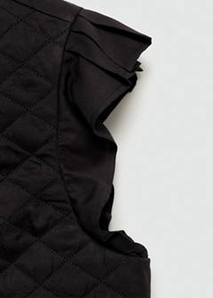 Quilted gilet with pleat — Black 8