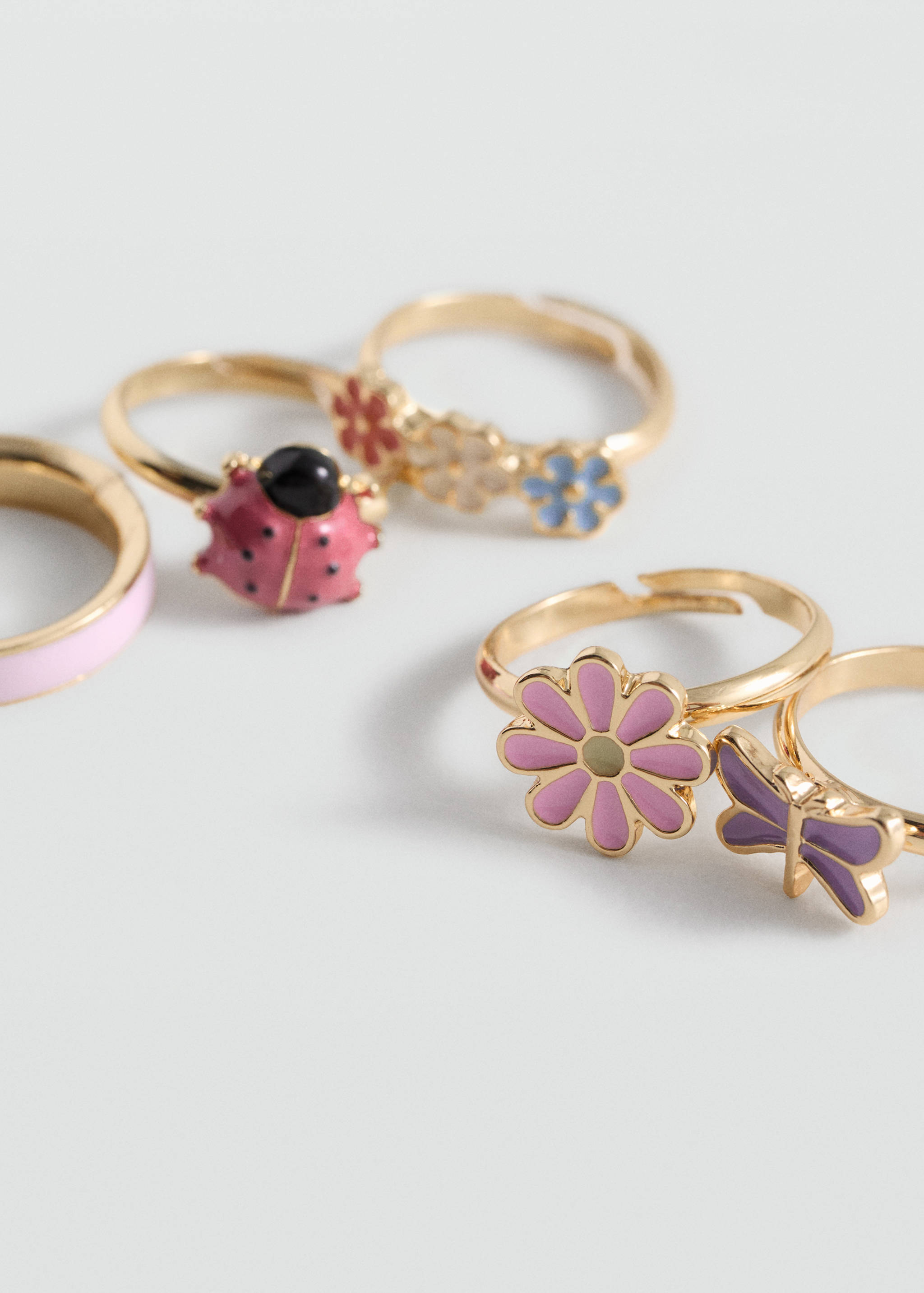 Pack 5 anillos combinados - Plano medio