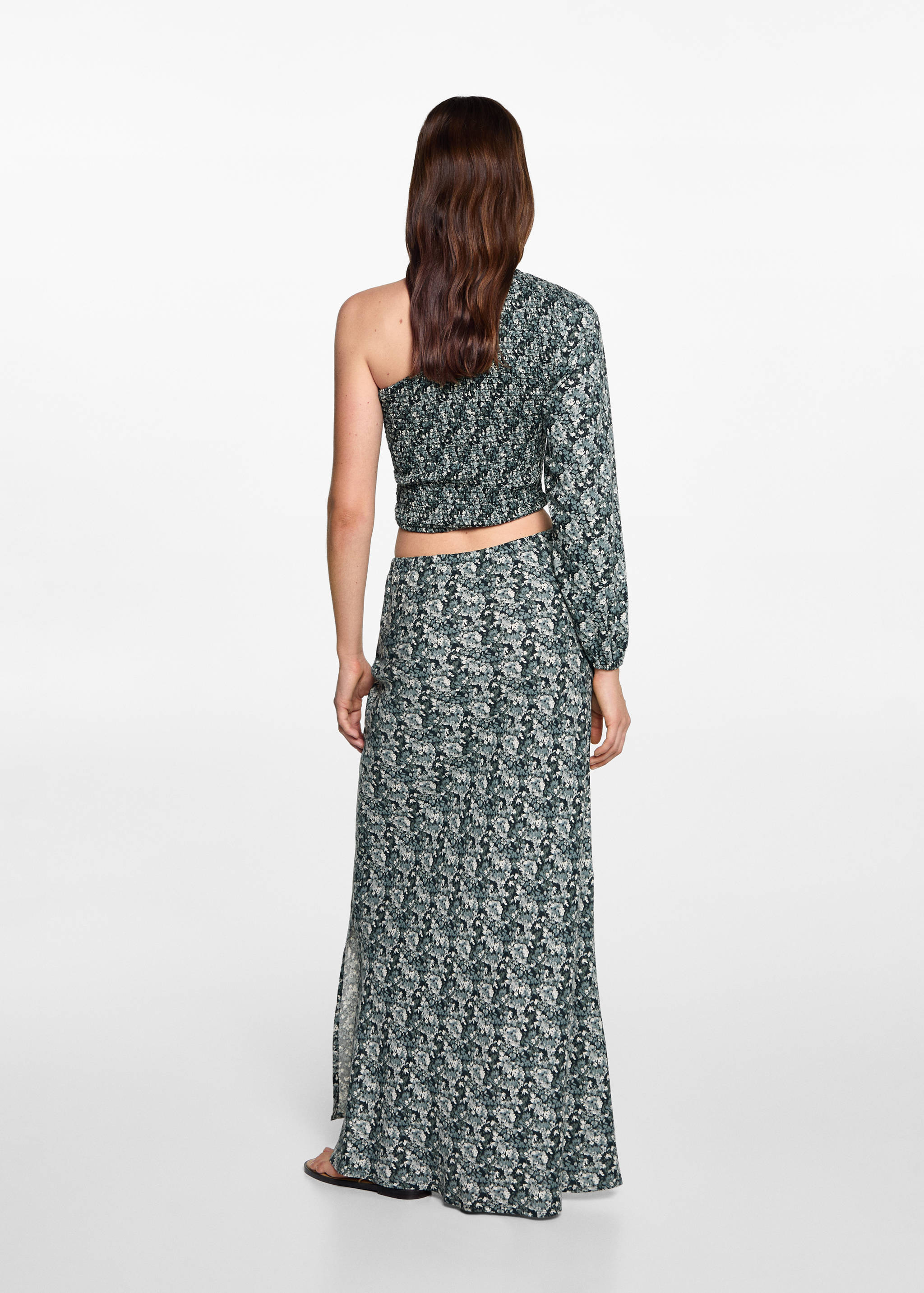 Floral-print long skirt - Reverse of the article