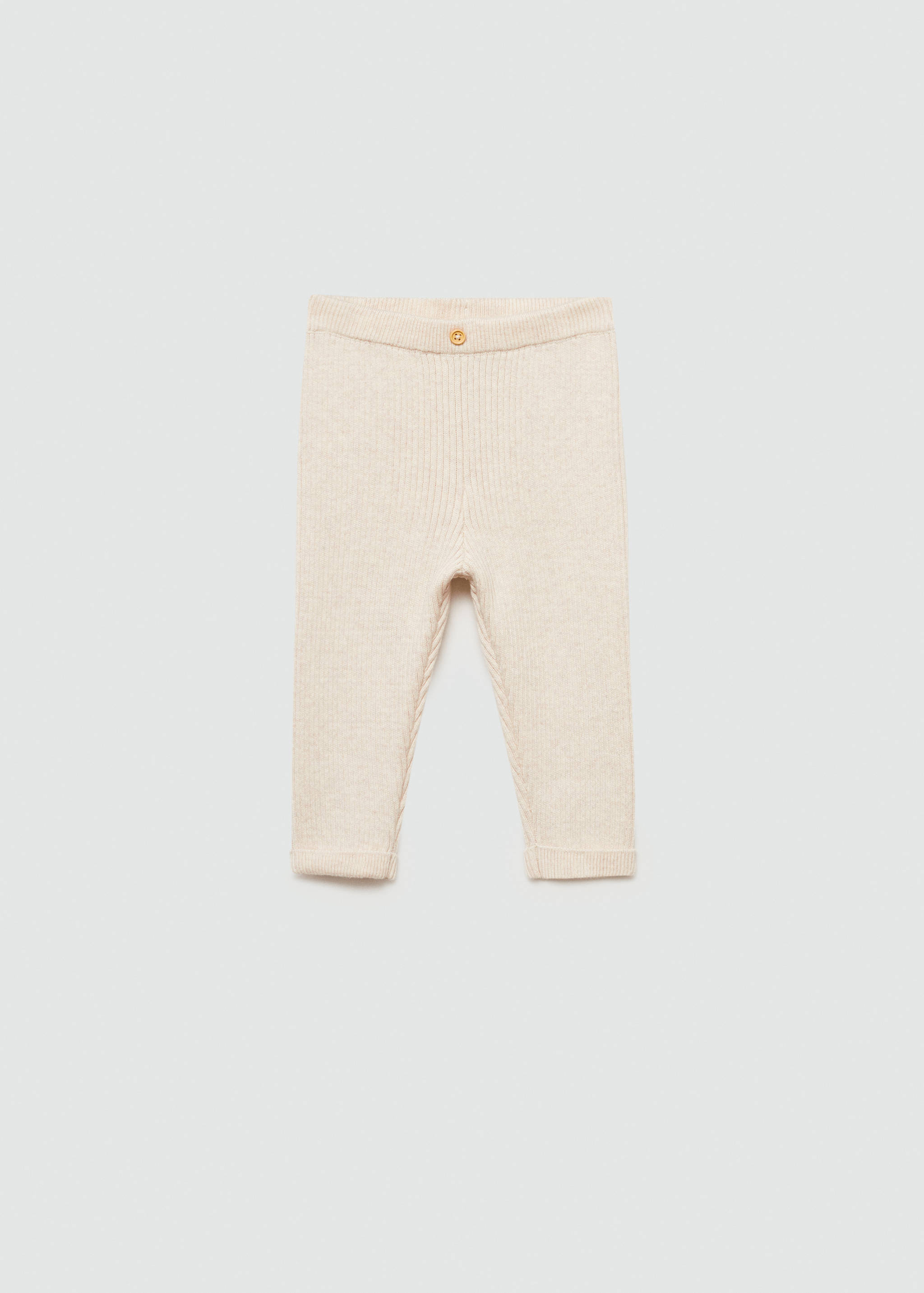 Cotton ribbed leggings - Article without model