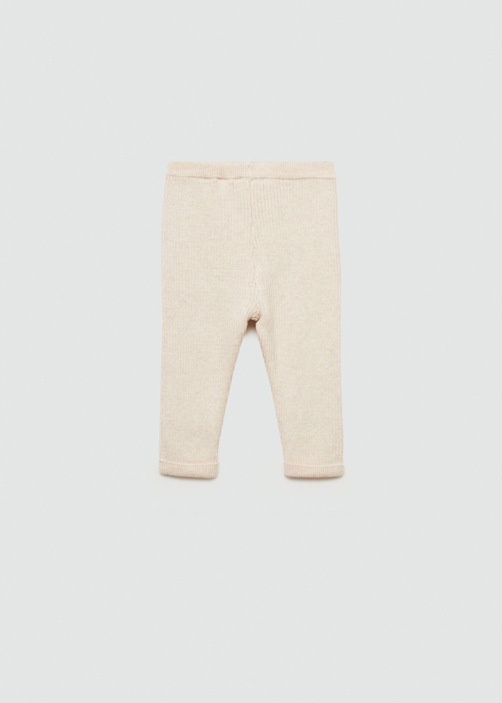 Cotton ribbed leggings - Reverse of the article