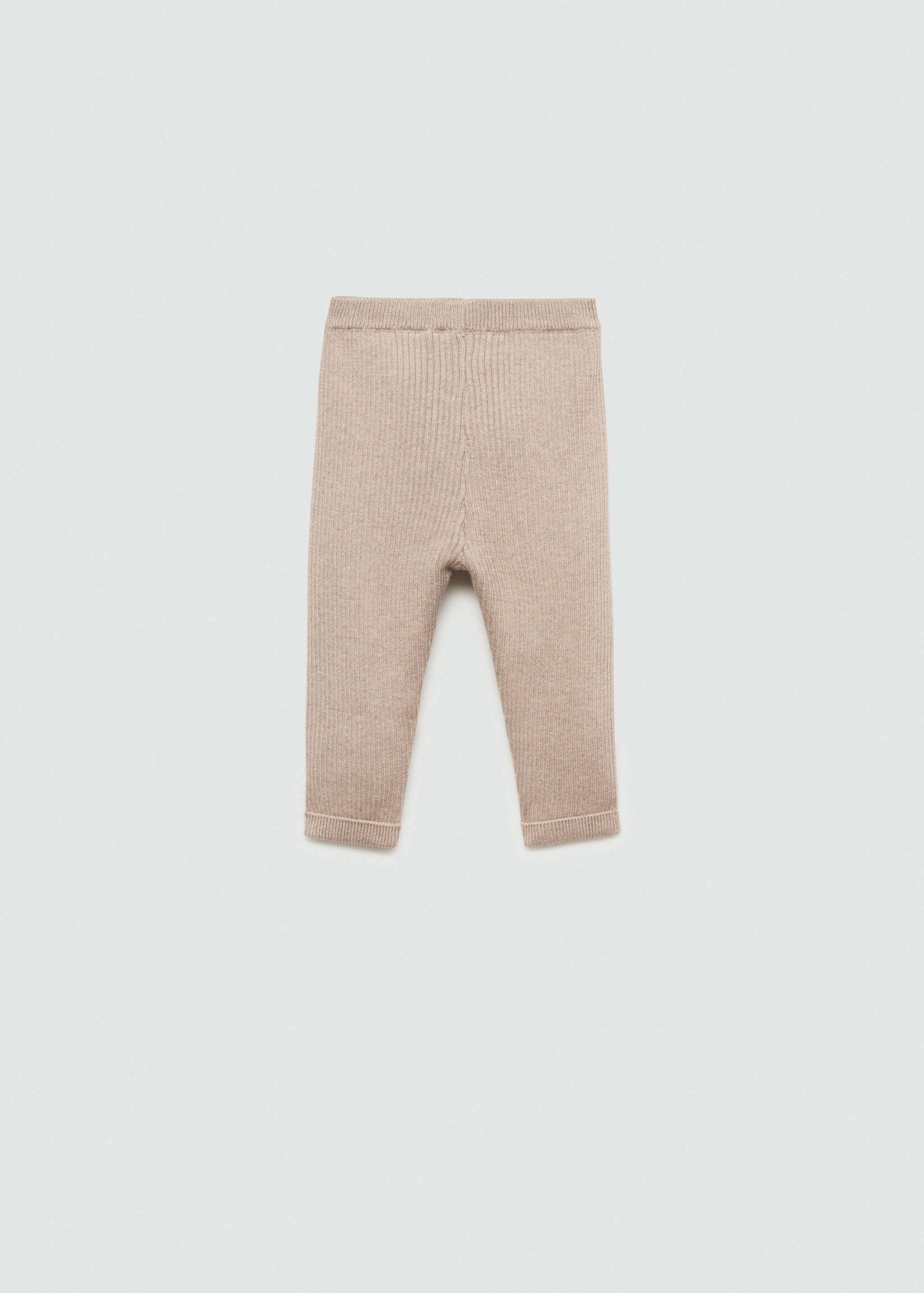 Cotton ribbed leggings - Reverse of the article