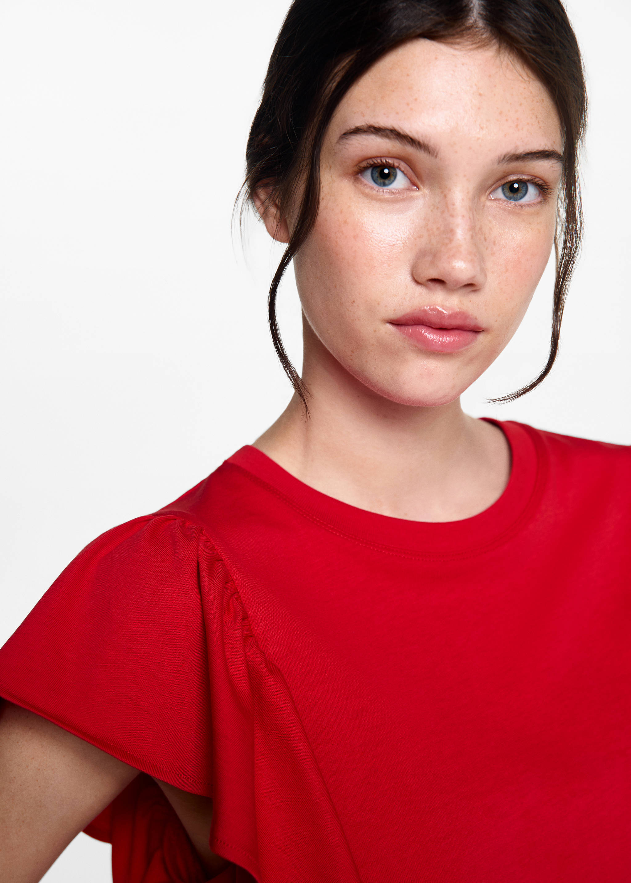 T-shirt en coton à volants - Détail de l'article 1