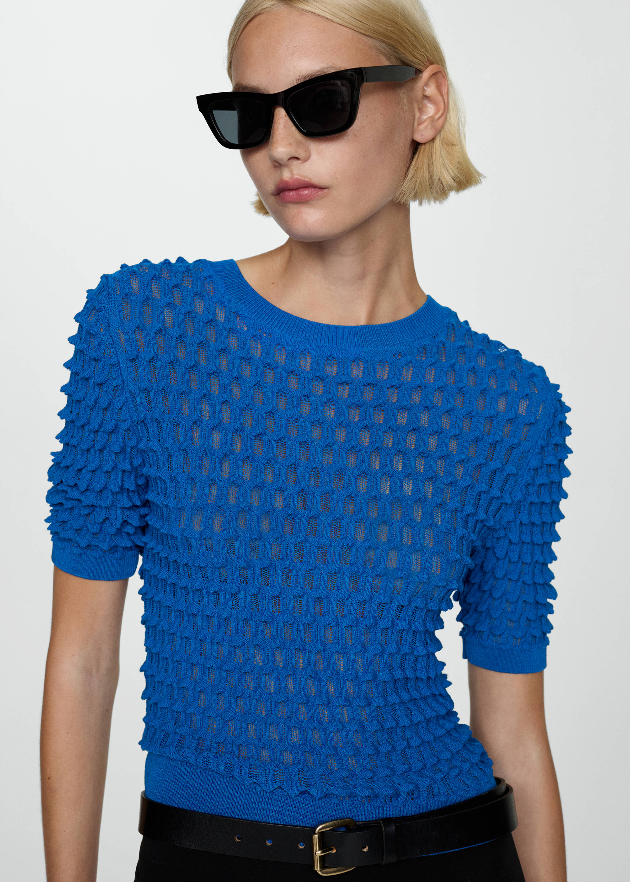 Jersey textura manga corta - Plano medio