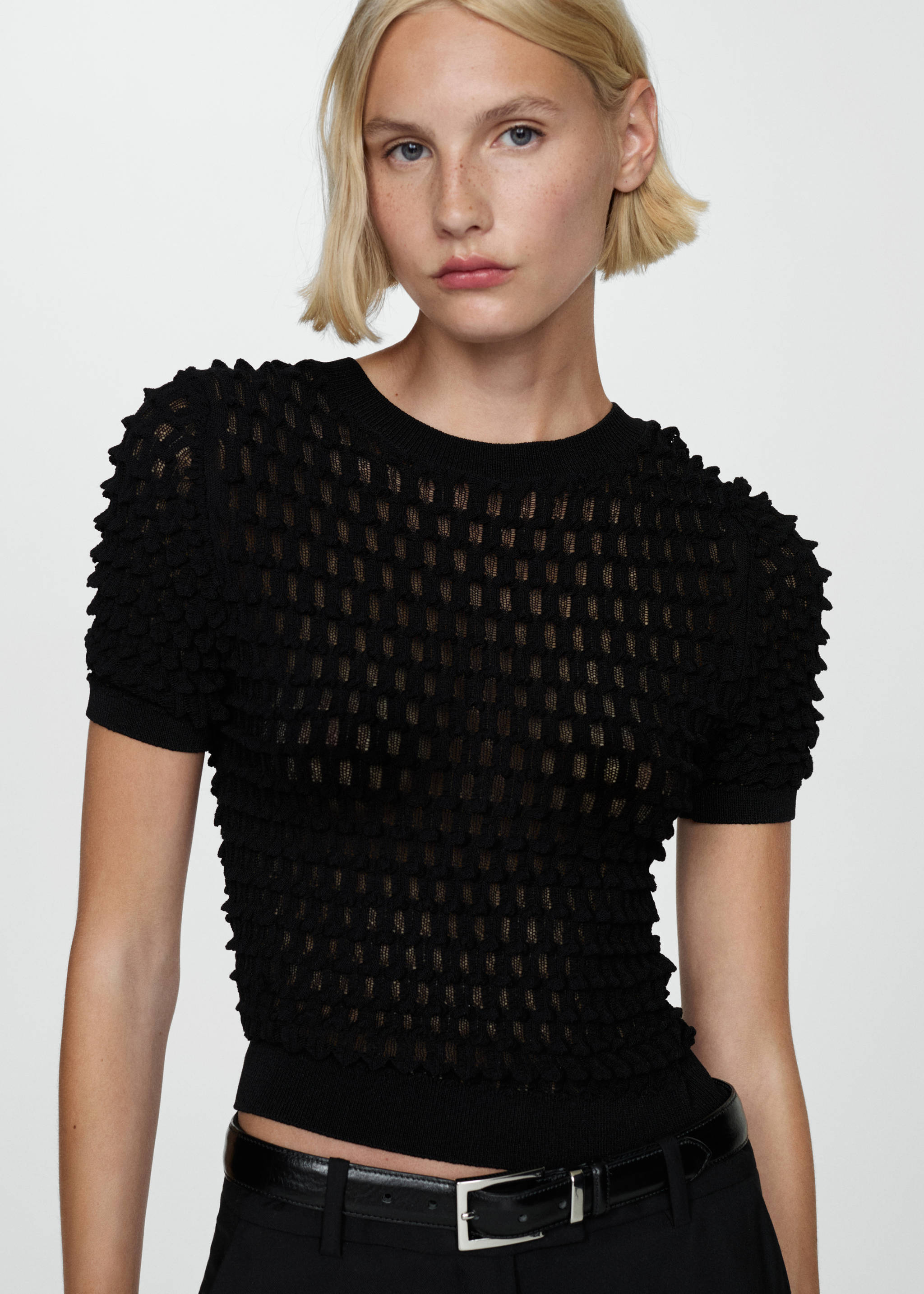 Jersey textura manga corta - Plano medio