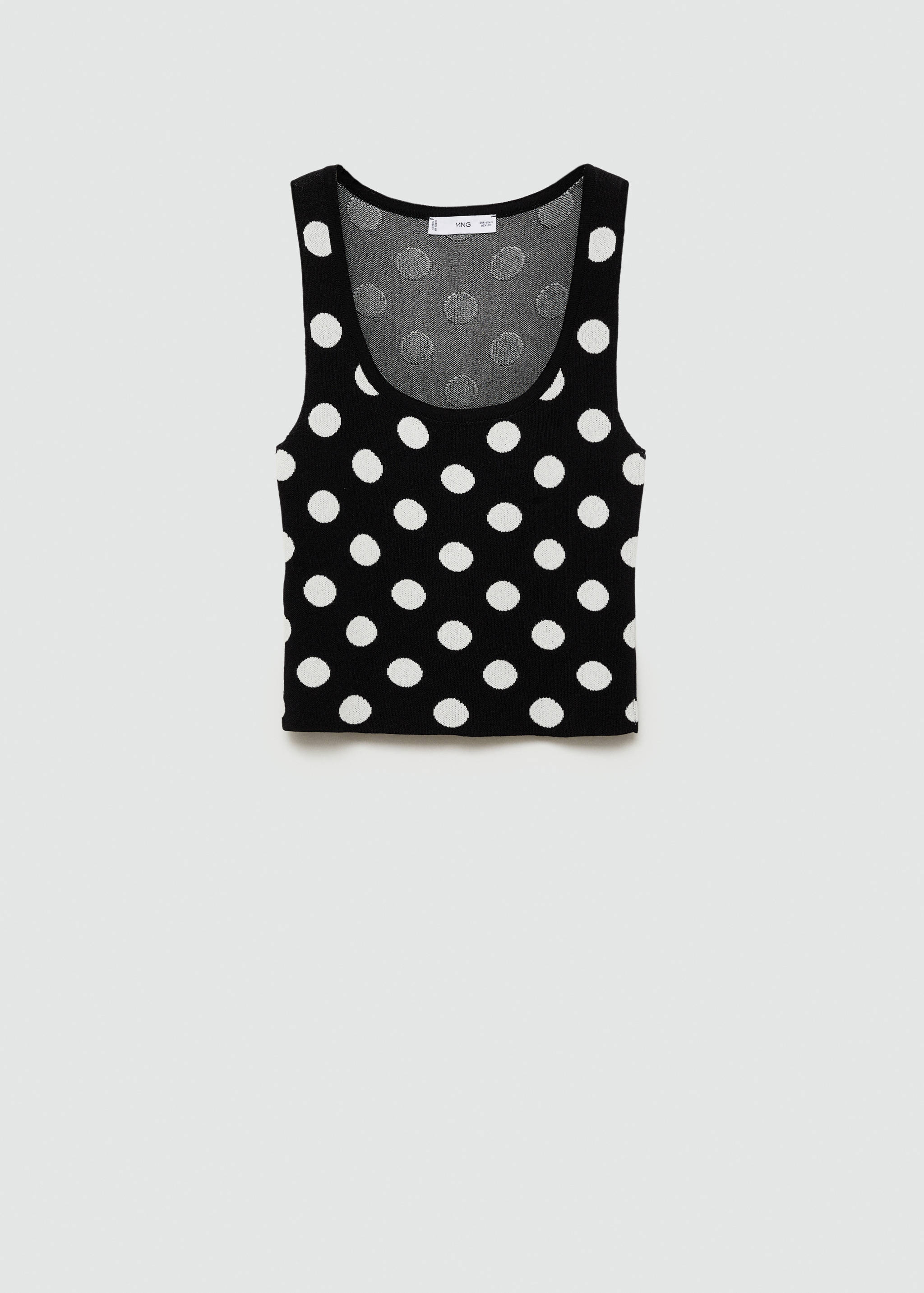 Polka-dot knitted top - Article without model