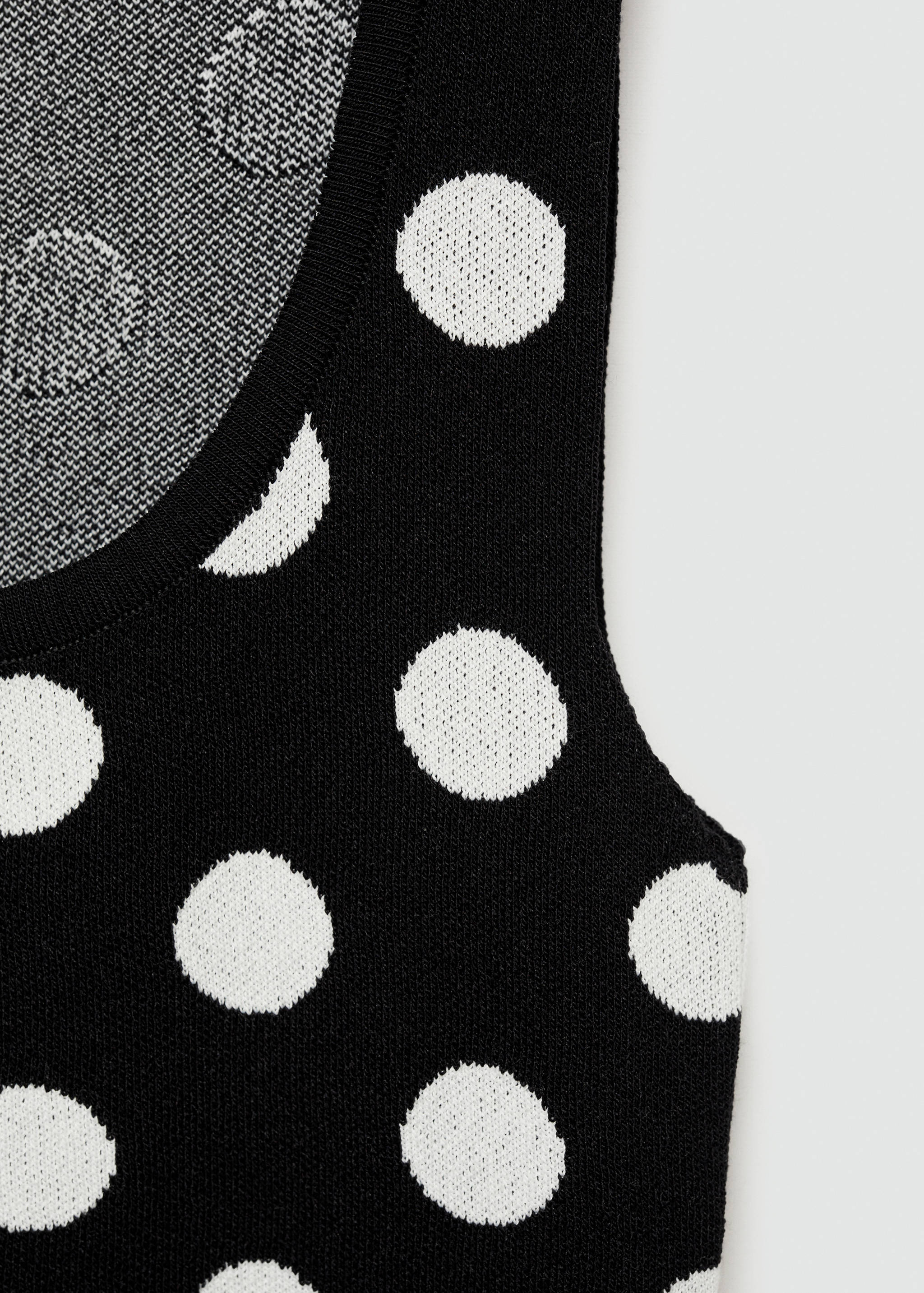 Polka-dot knitted top - Details of the article 8