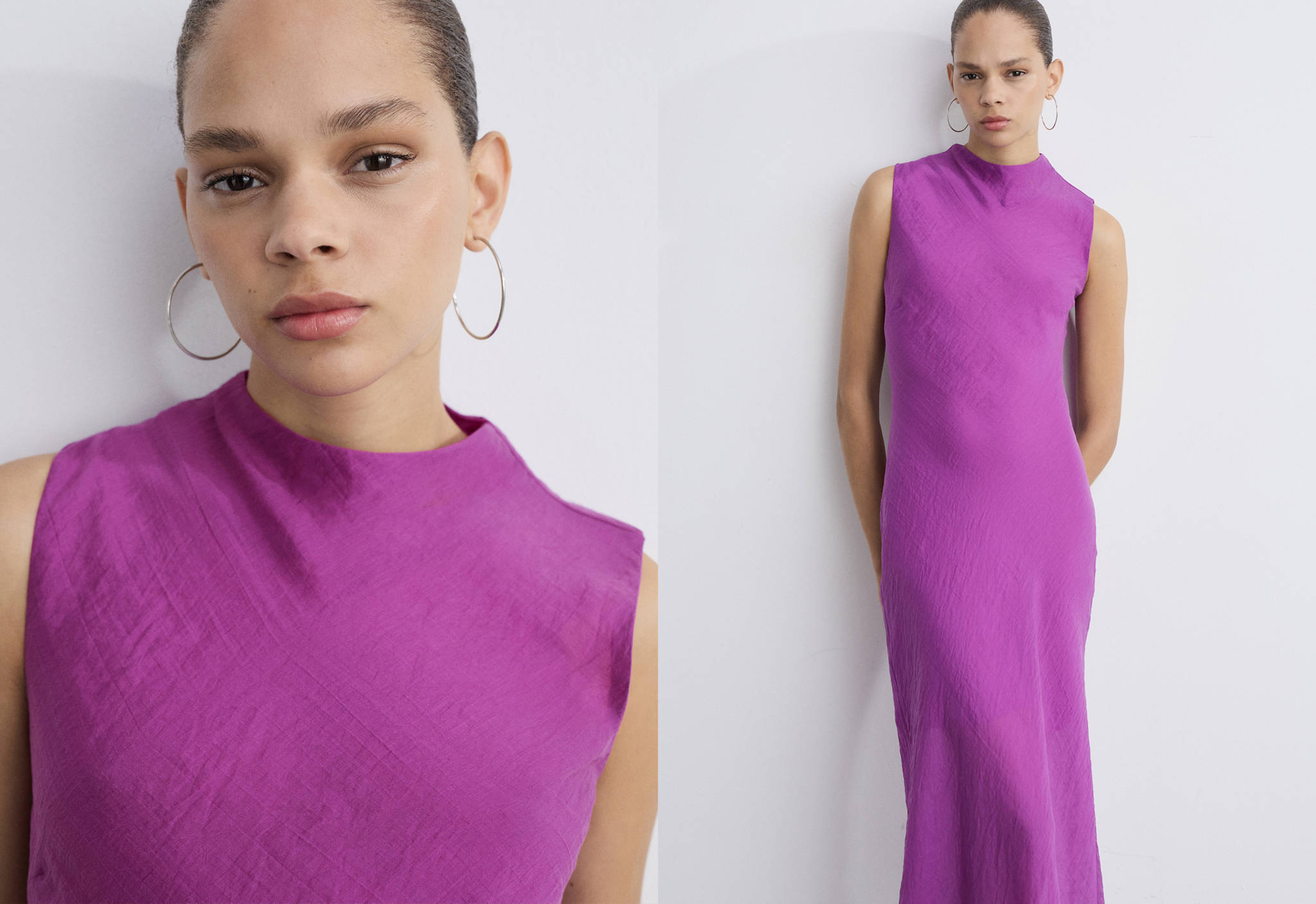 Lyocell midi-dress - Panoramic plane