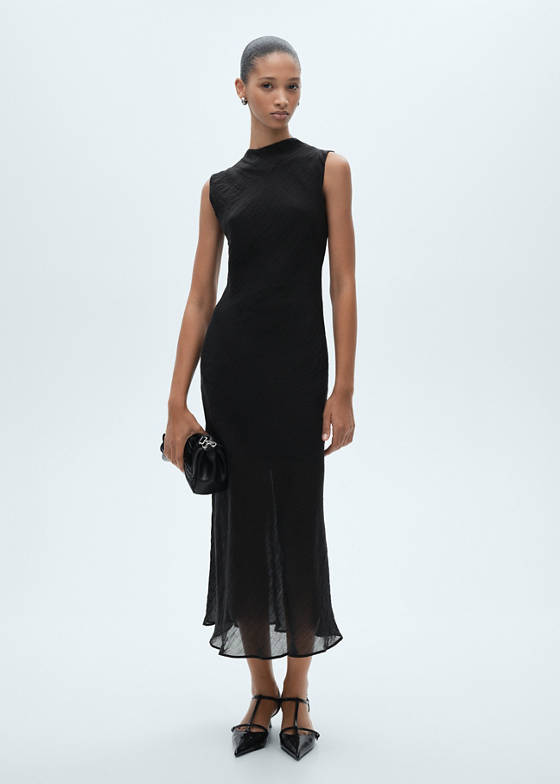 Lyocell midi elbise