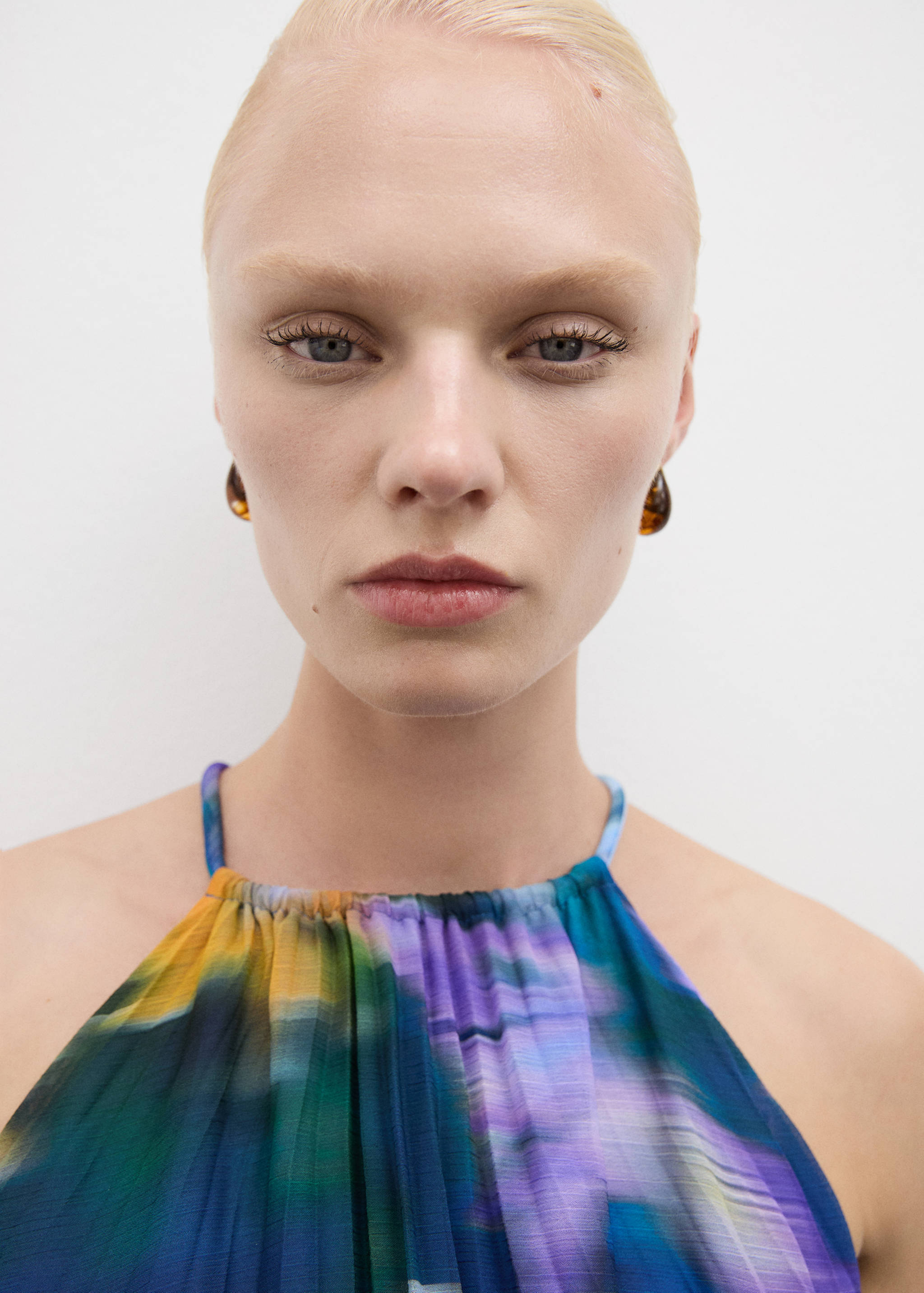 Vestido plisado estampado - Detalle del artículo 1