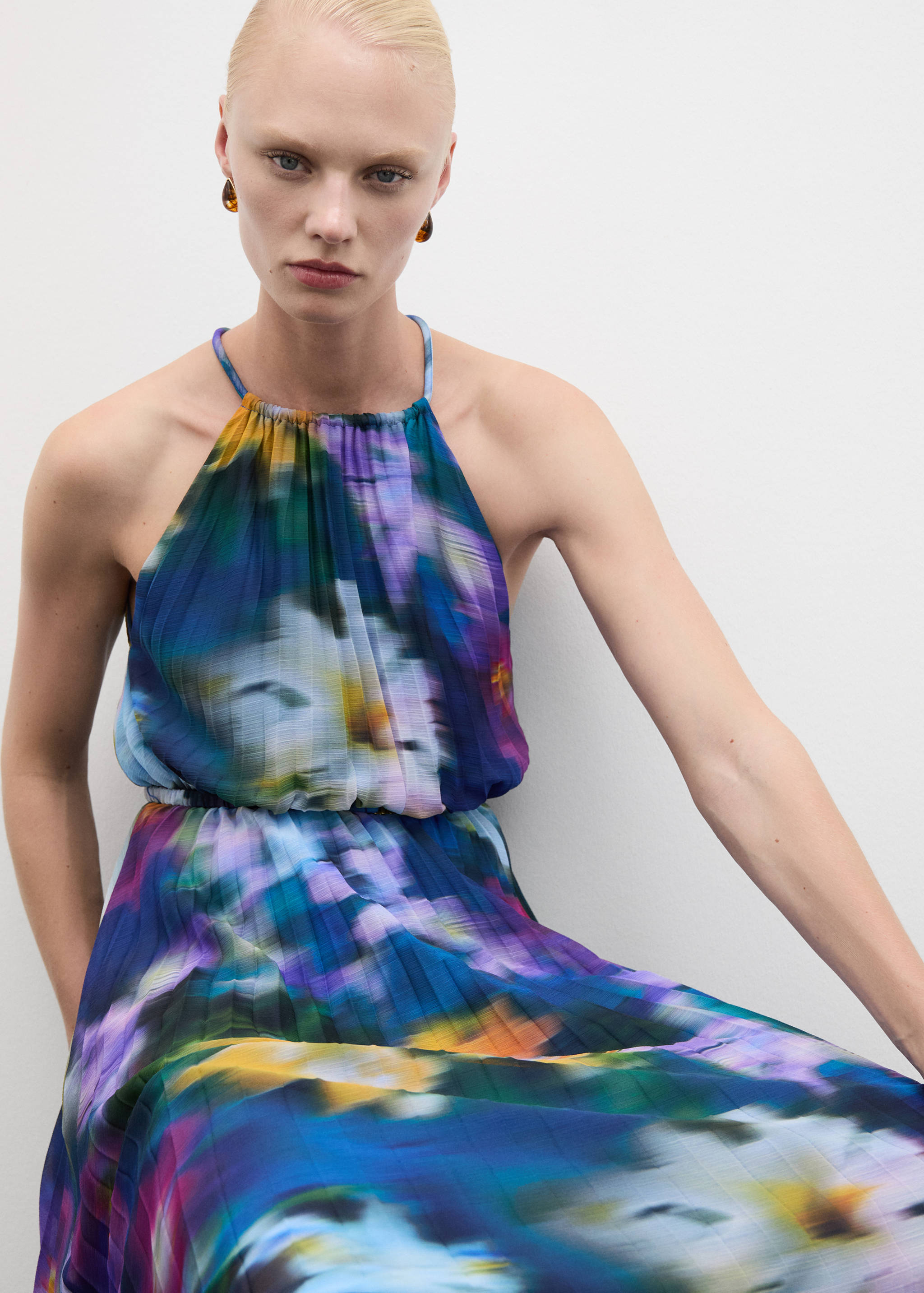 Vestido plisado estampado - Detalle del artículo 2